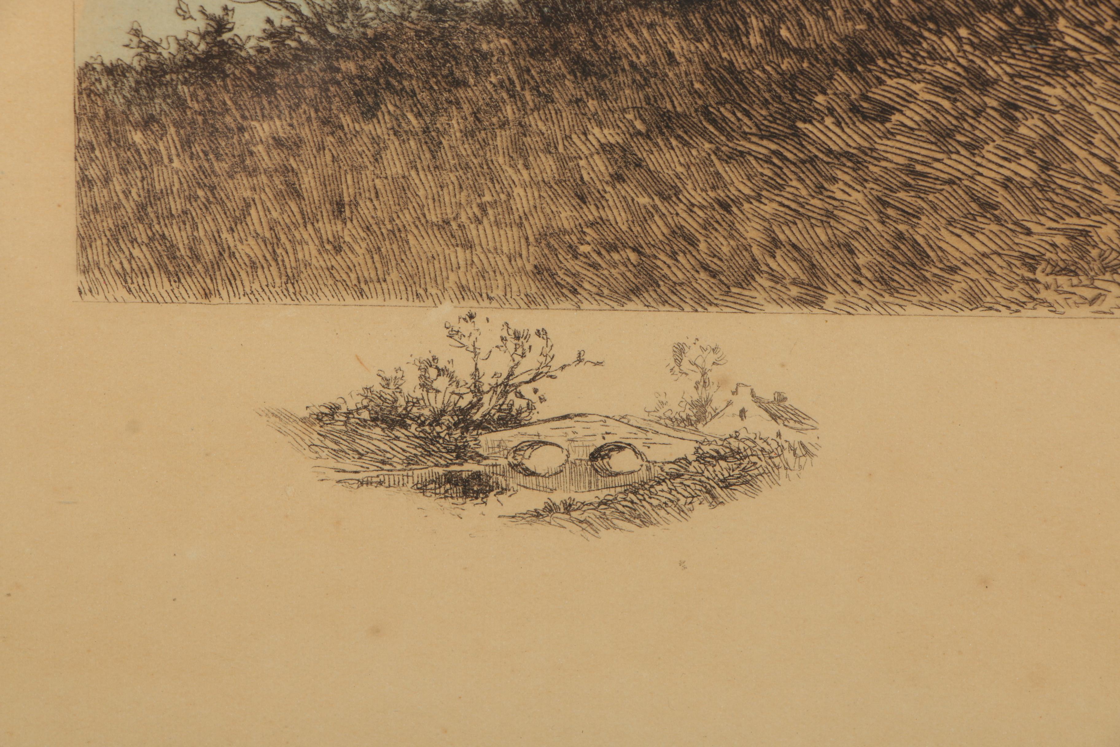 William C. Moore 1904 Hand-Colored Etching