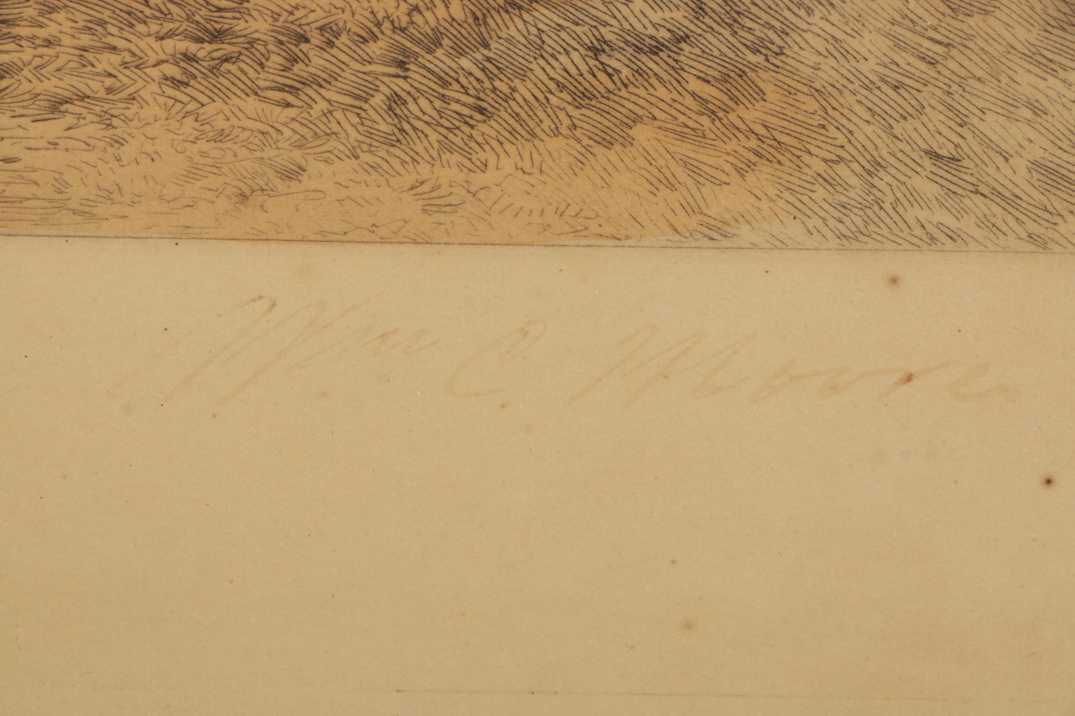 William C. Moore 1904 Hand-Colored Etching