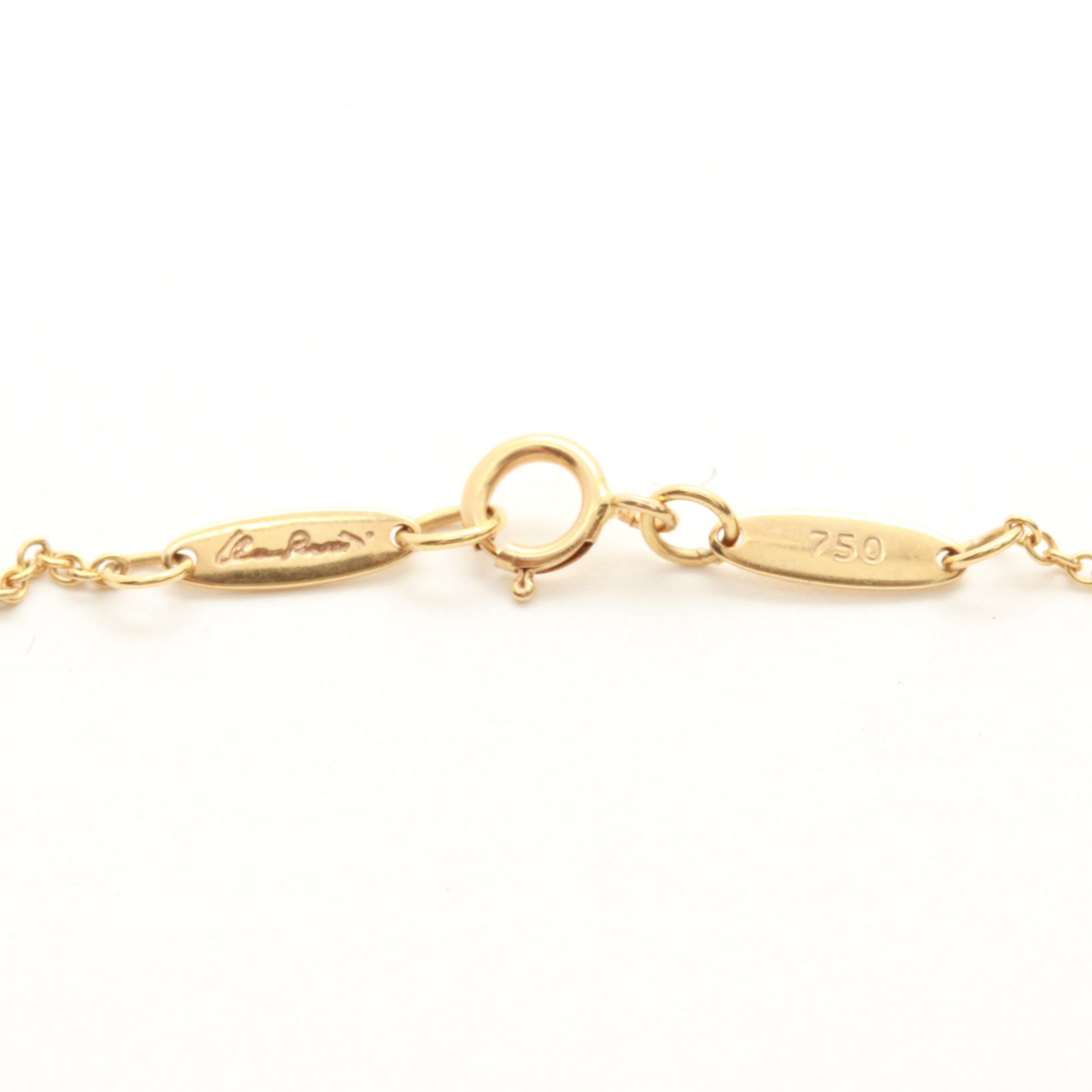 Elsa Peretti for Tiffany & Co. 18K Yellow Gold Round Pendant Necklace