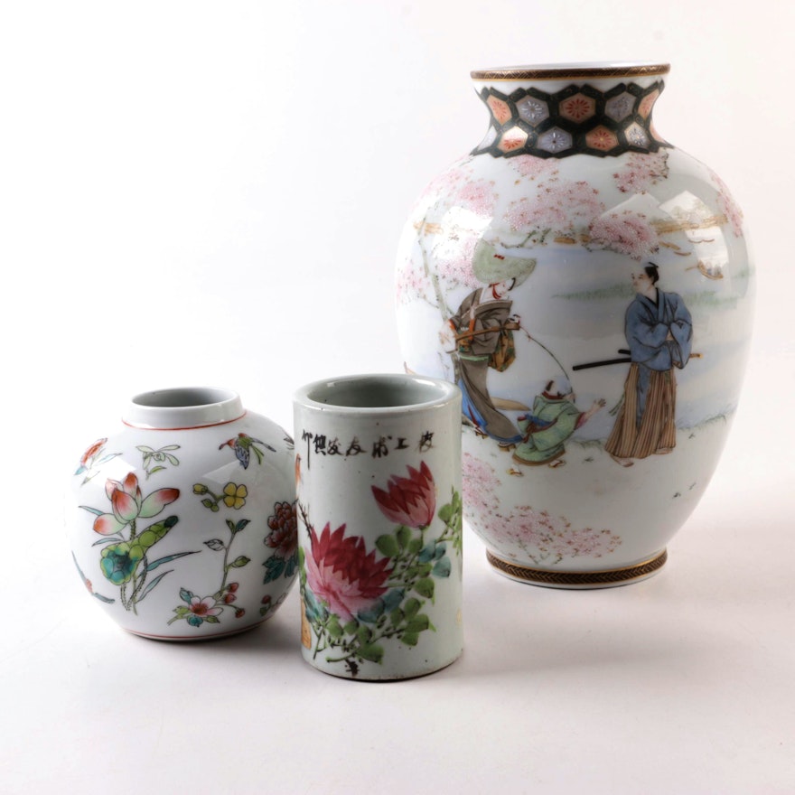 Chinese Hand-Painted Porcelain Vases