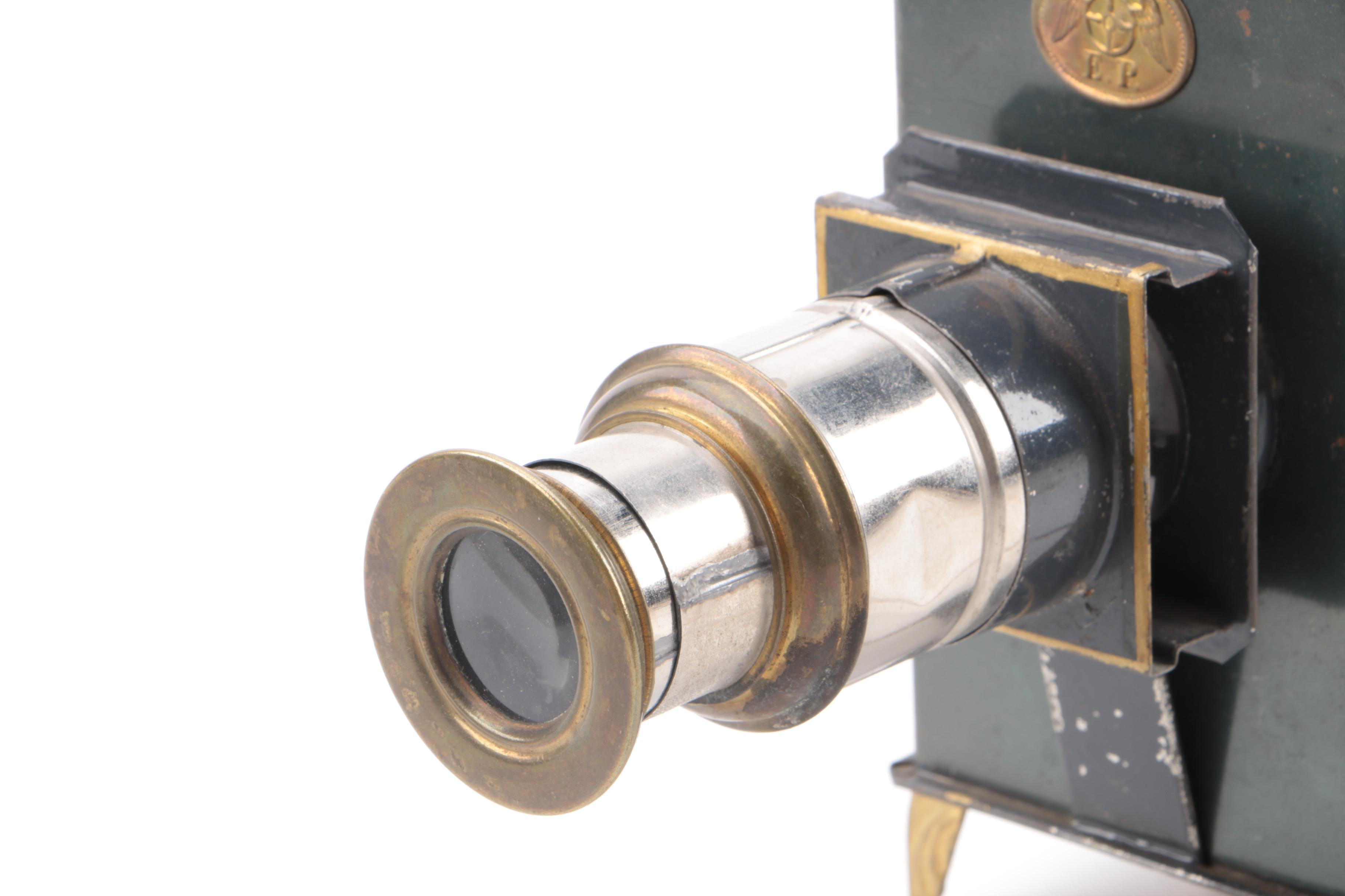 Antique Ernst Plank Magic Lantern with Slides