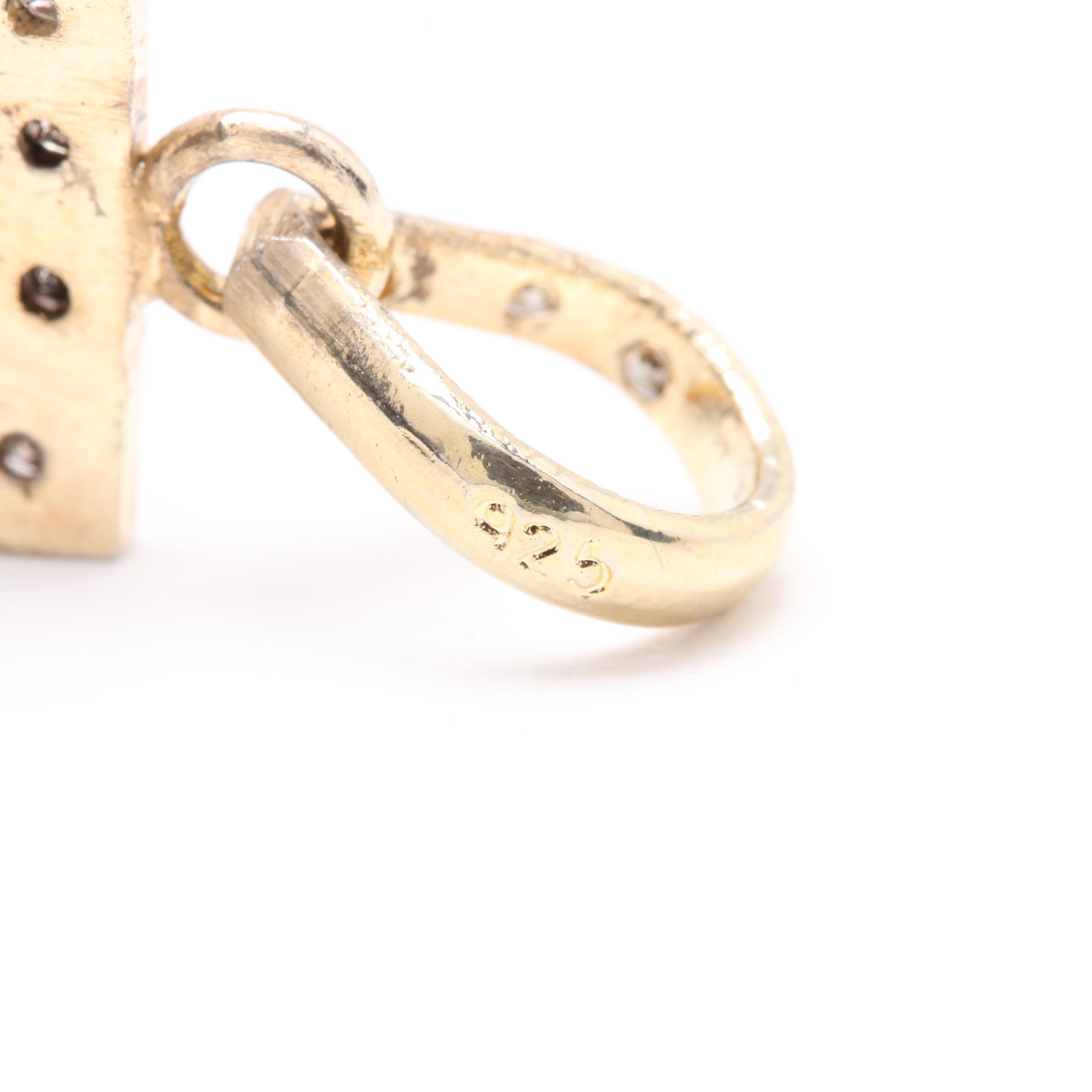 Sterling Silver 3.15 CT Tourmaline and Diamond Pendant