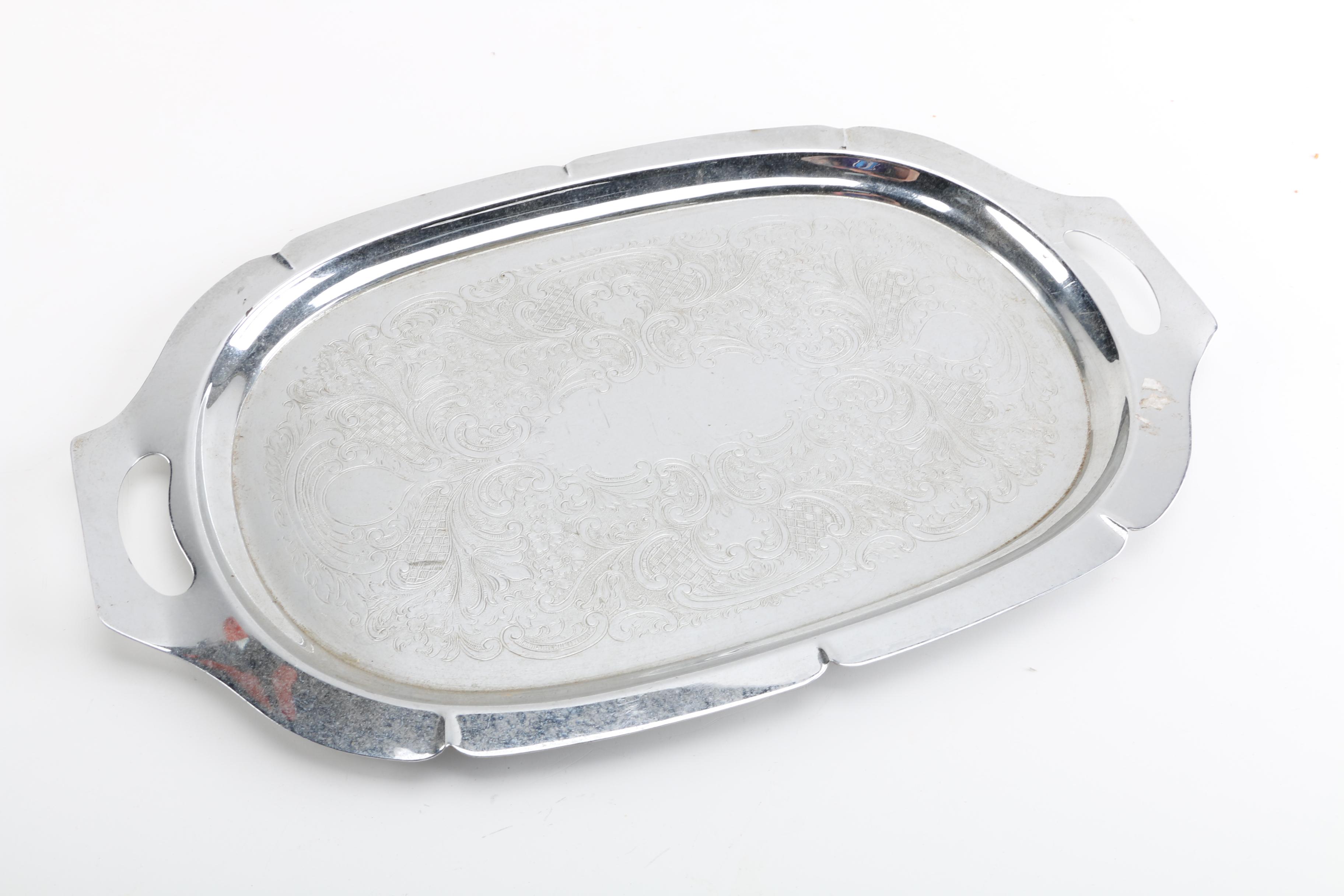 Metal Serveware Including United Metal Goods and Farber Brothers