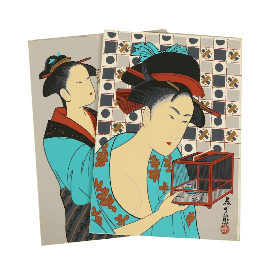 Mark Coomer Serigraphs "Geishas"