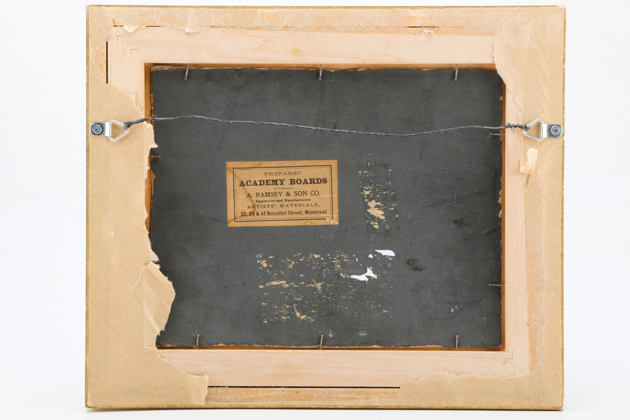 E. Masson Original 1915 Oil on Academy Board Pastoral Landscape