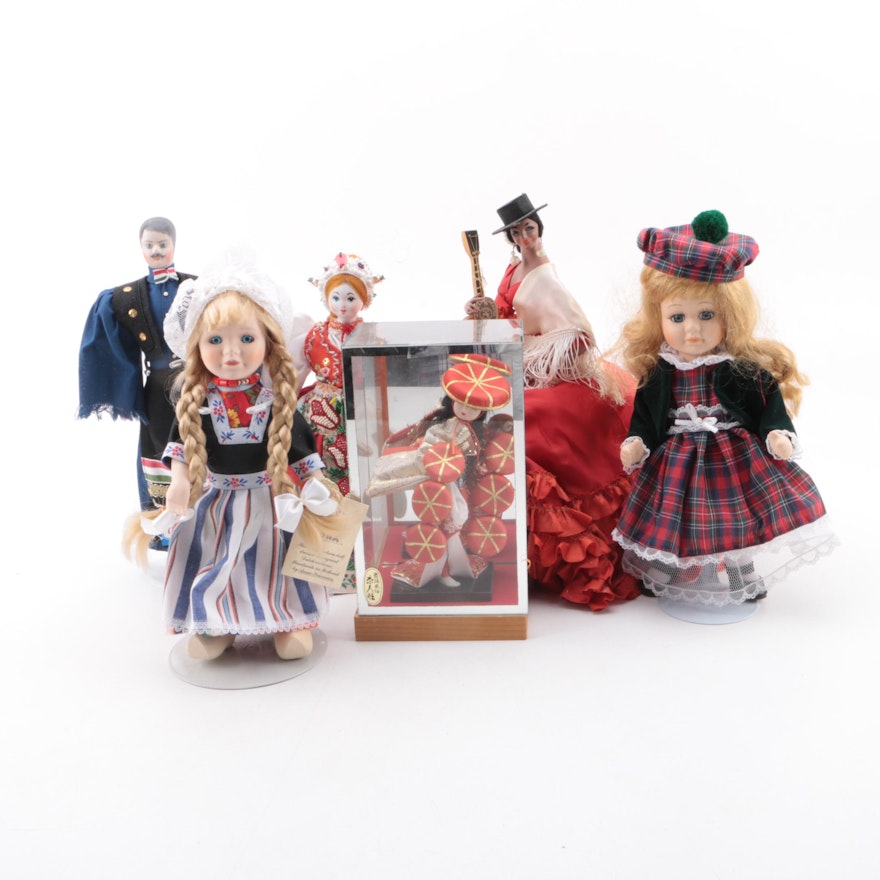 Vintage International Souvenir Dolls and Figurines