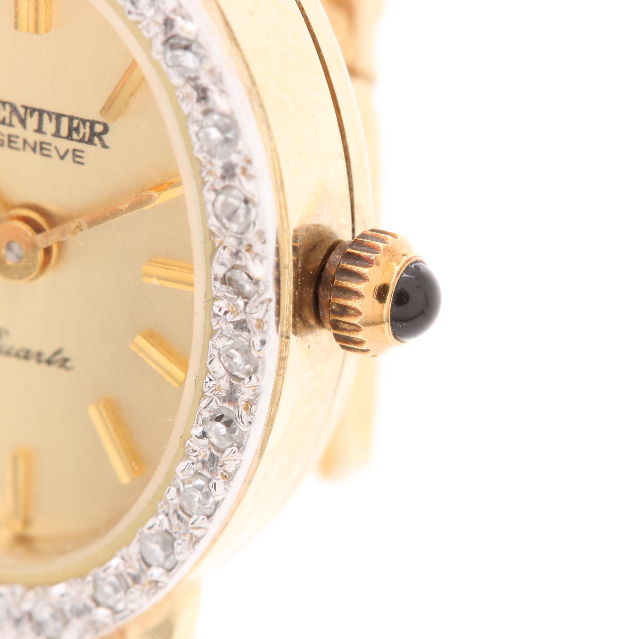 Geneve 14K Yellow Gold and Diamond Watch