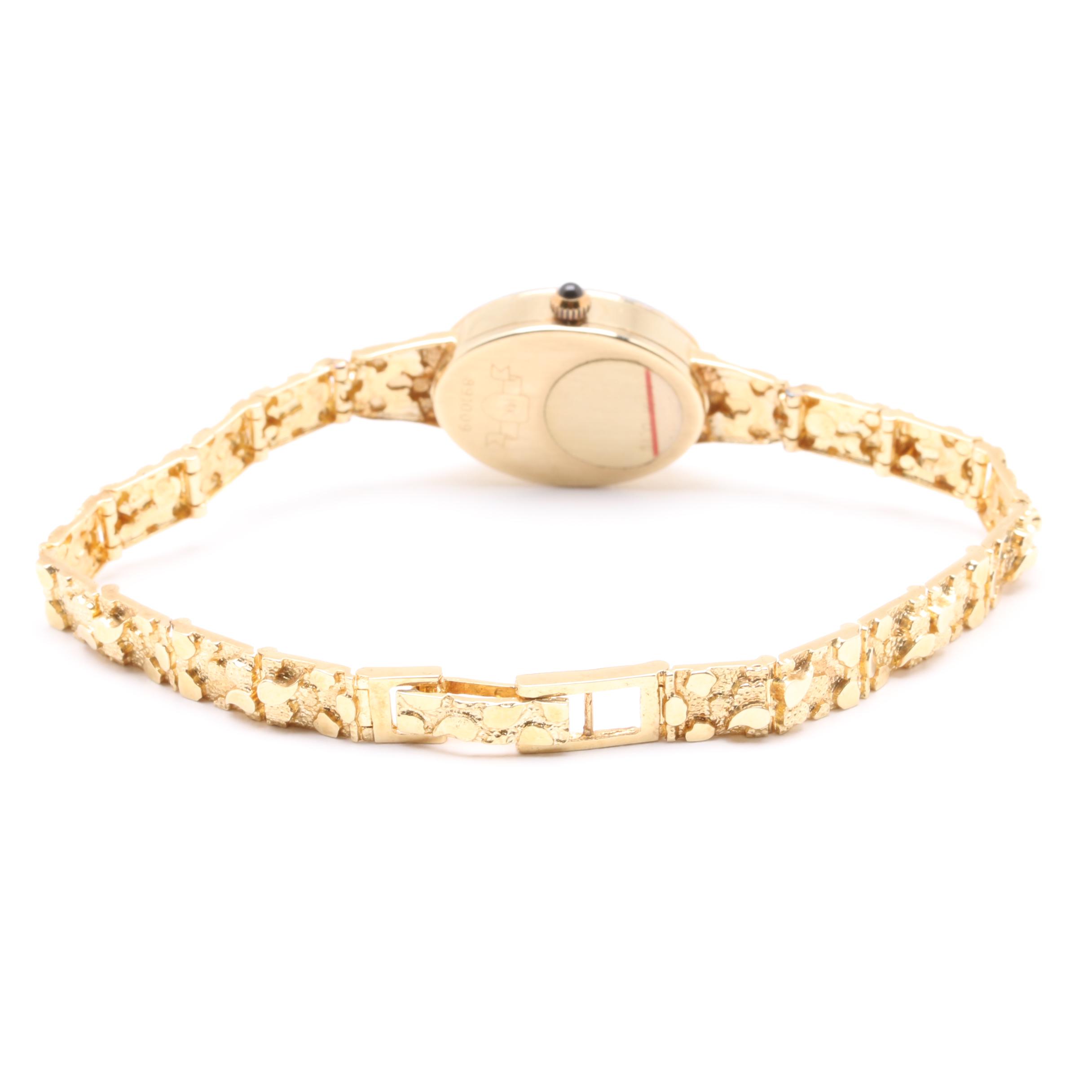 Geneve 14K Yellow Gold and Diamond Watch