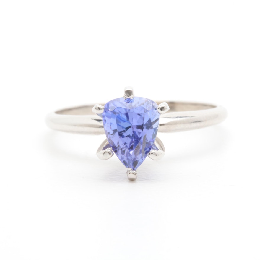 14K White Gold Tanzanite Ring