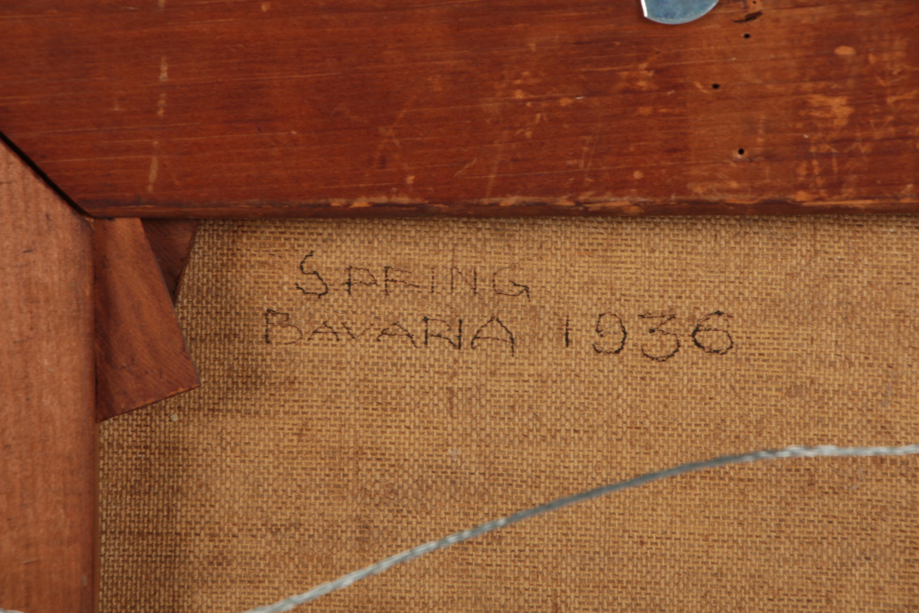 Henry E. Fritz Oil Painting "Spring, Bavaria, 1936" in Newcomb Macklin Frame