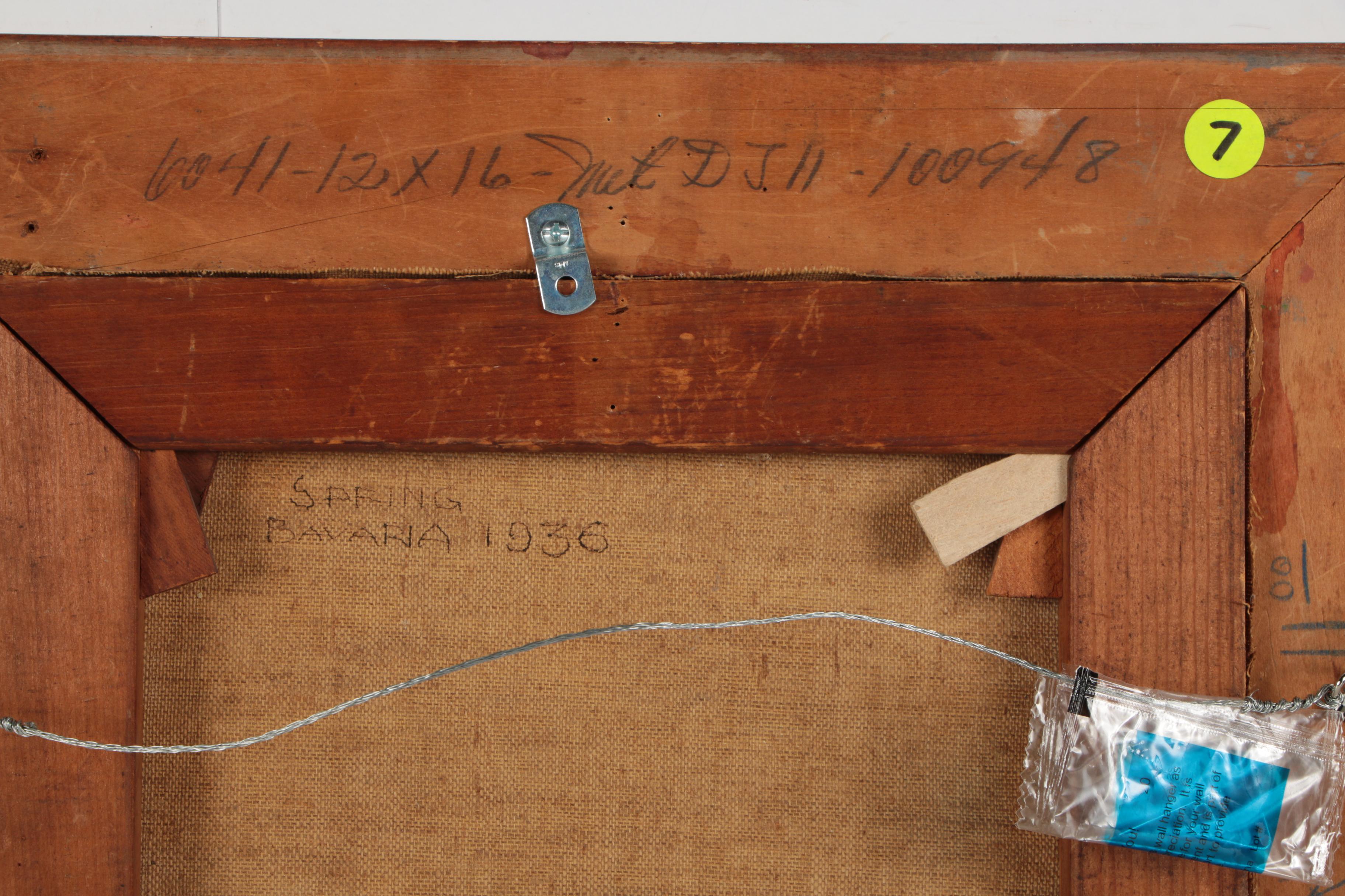 Henry E. Fritz Oil Painting "Spring, Bavaria, 1936" in Newcomb Macklin Frame