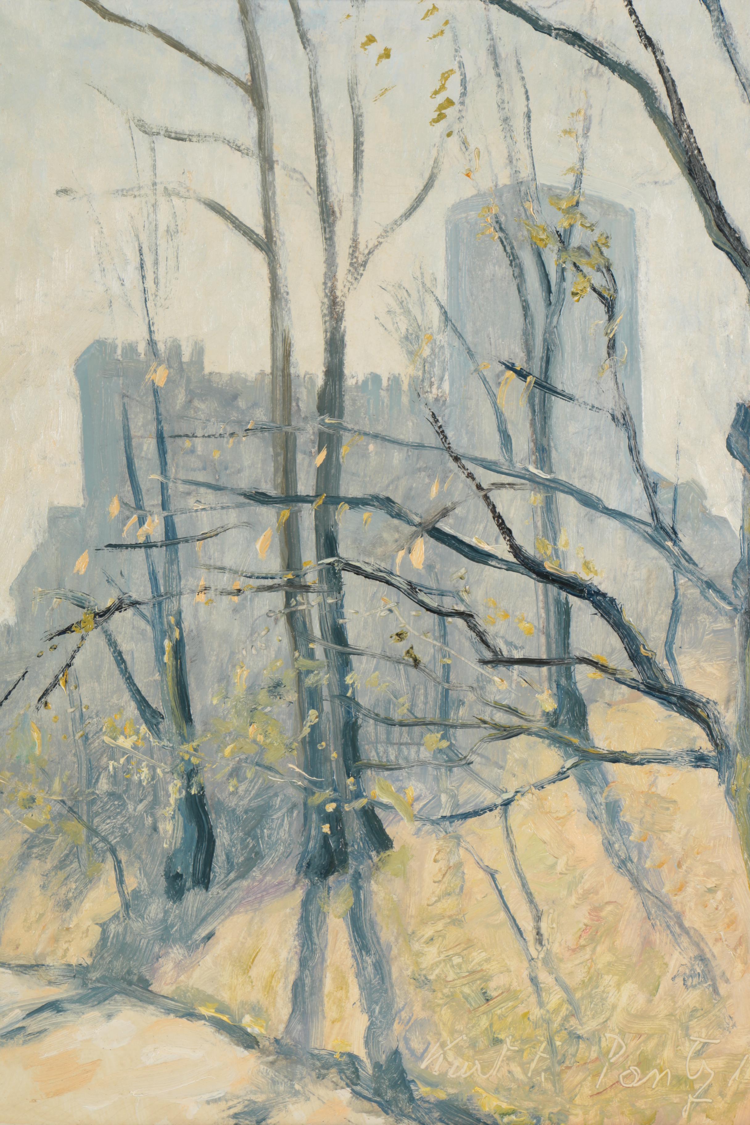 Kurt Ferdinand Von Pantz Oil Painting "Vorfruhling Enzesfeld"