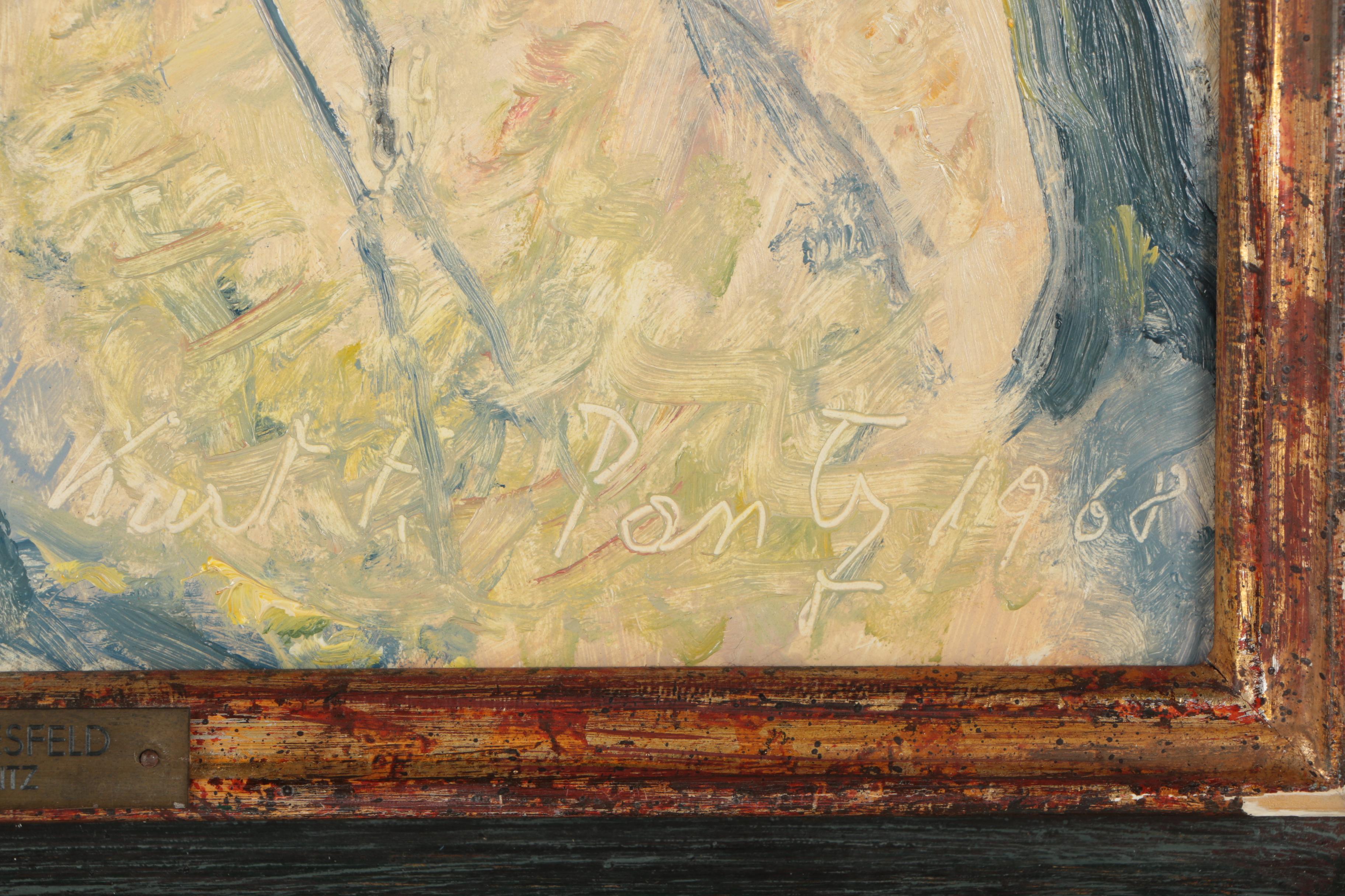 Kurt Ferdinand Von Pantz Oil Painting "Vorfruhling Enzesfeld"