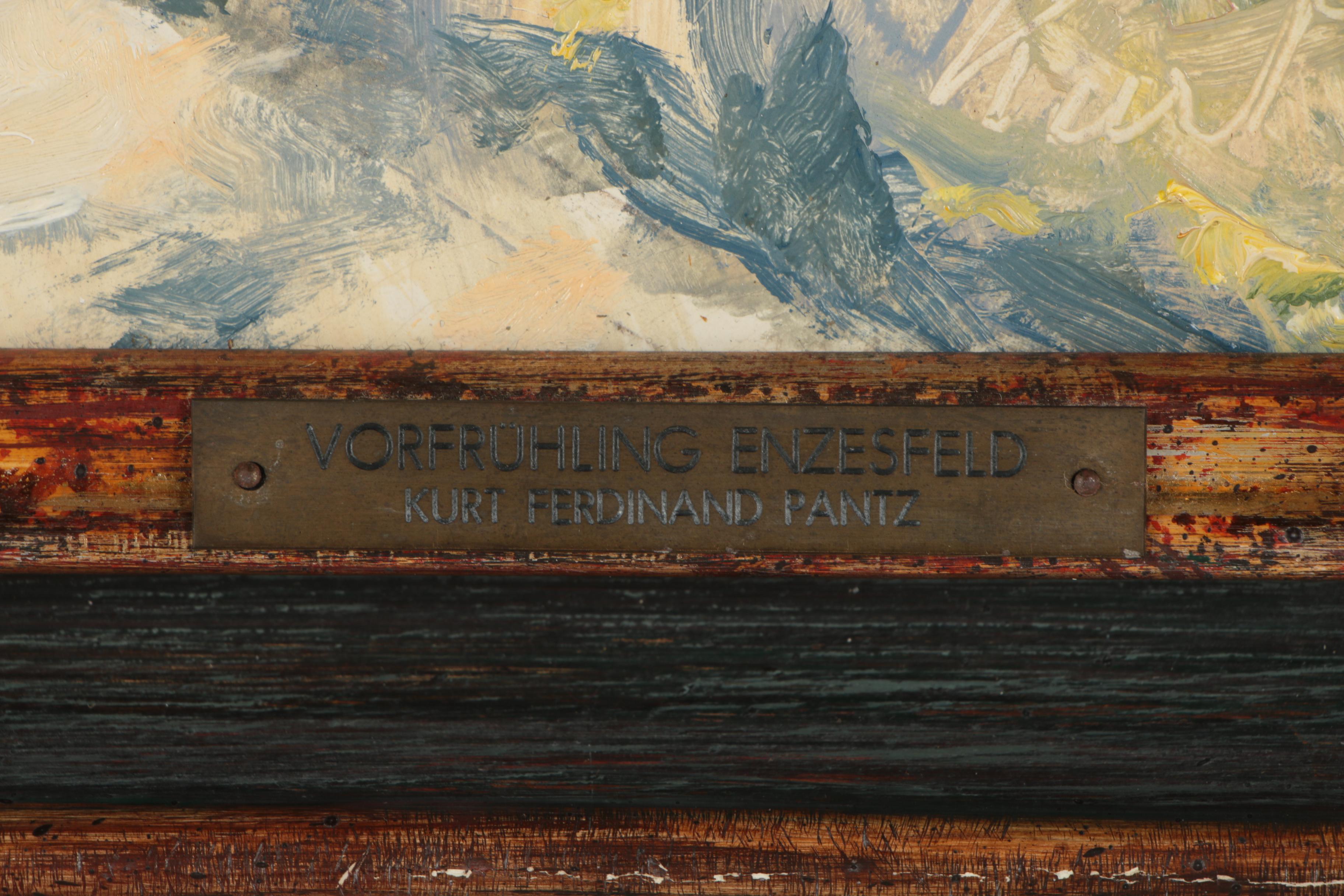 Kurt Ferdinand Von Pantz Oil Painting "Vorfruhling Enzesfeld"