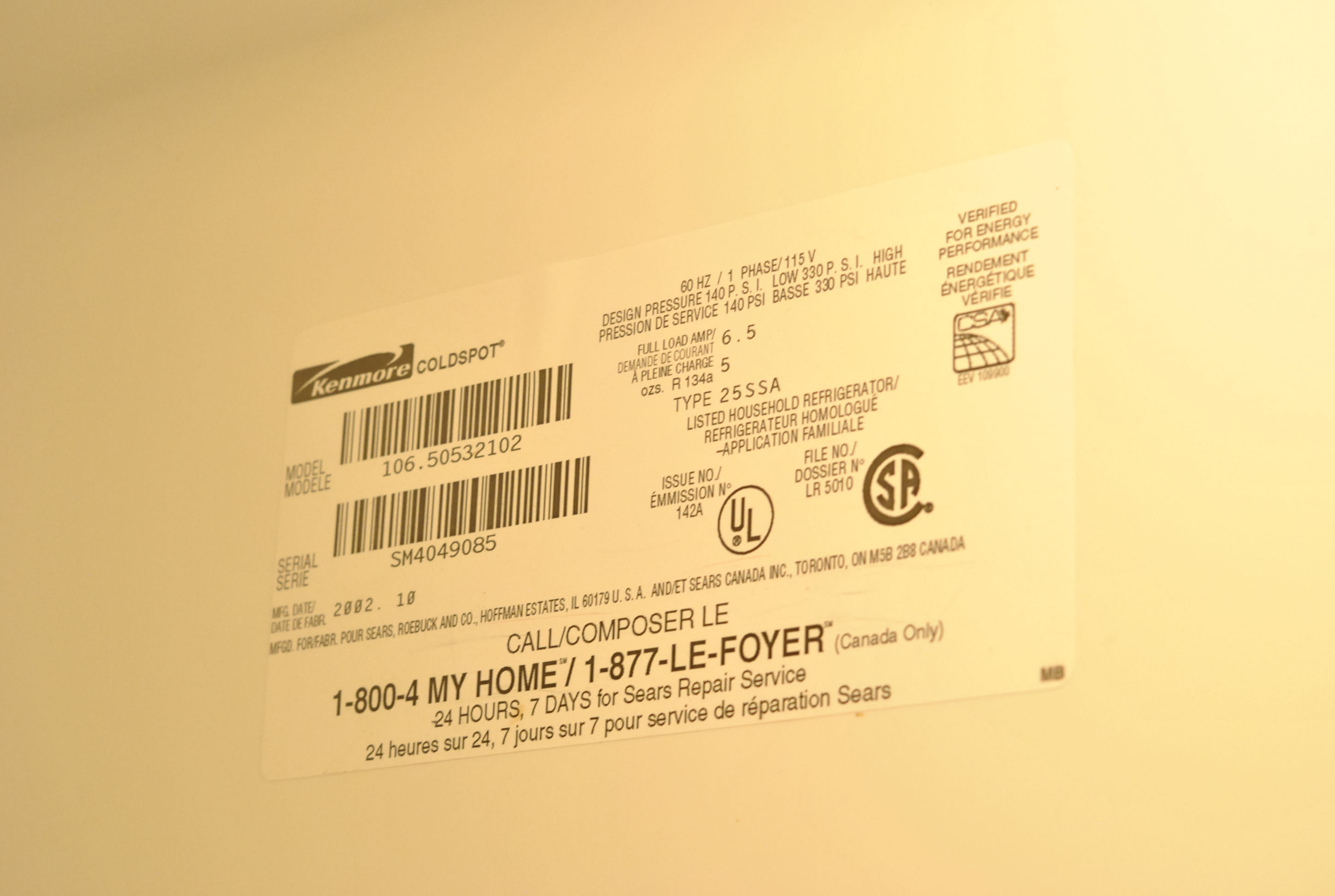 Kenmore Refrigerator