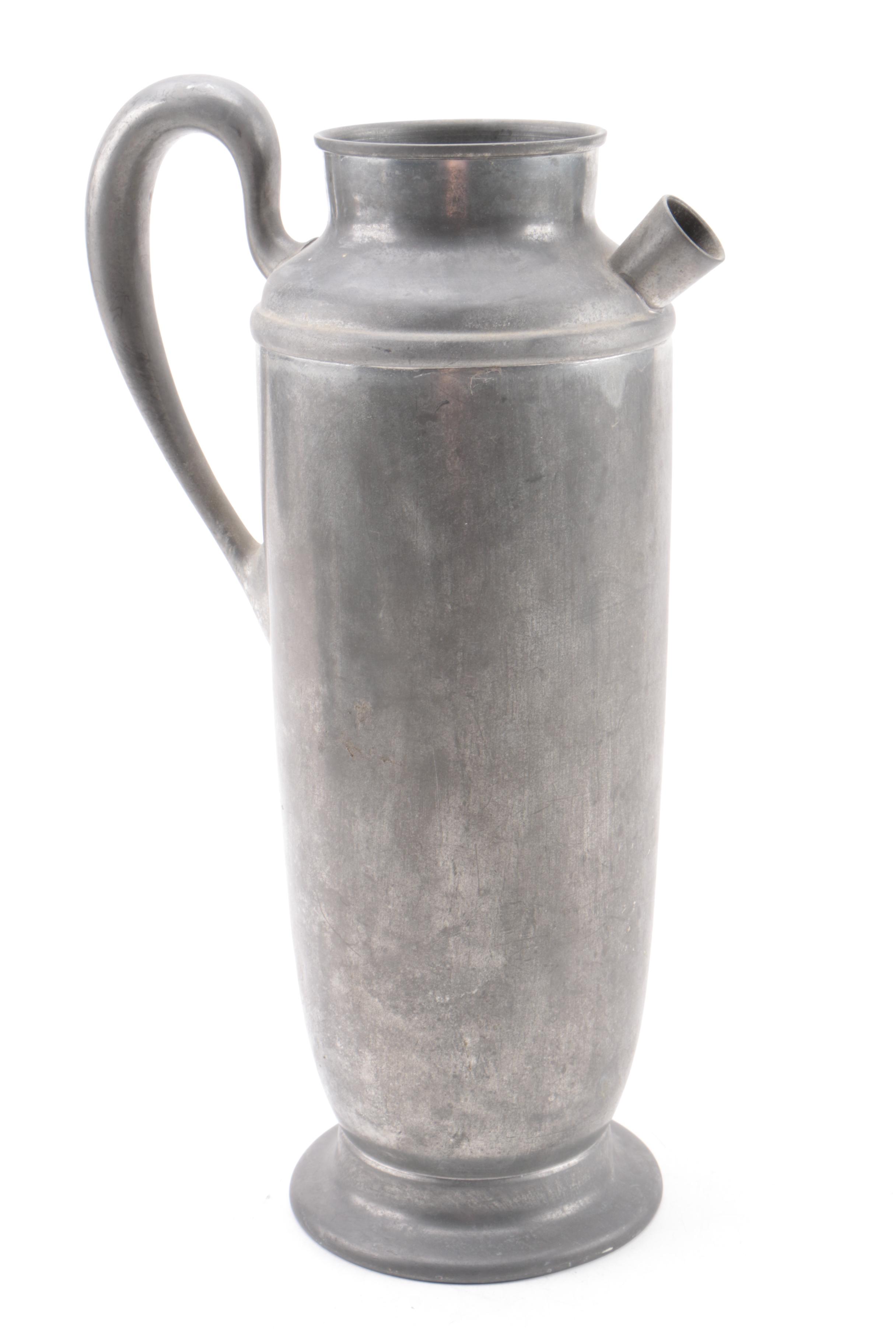 Vintage Pewter Serveware Featuring Rice, Pilgrim, and National