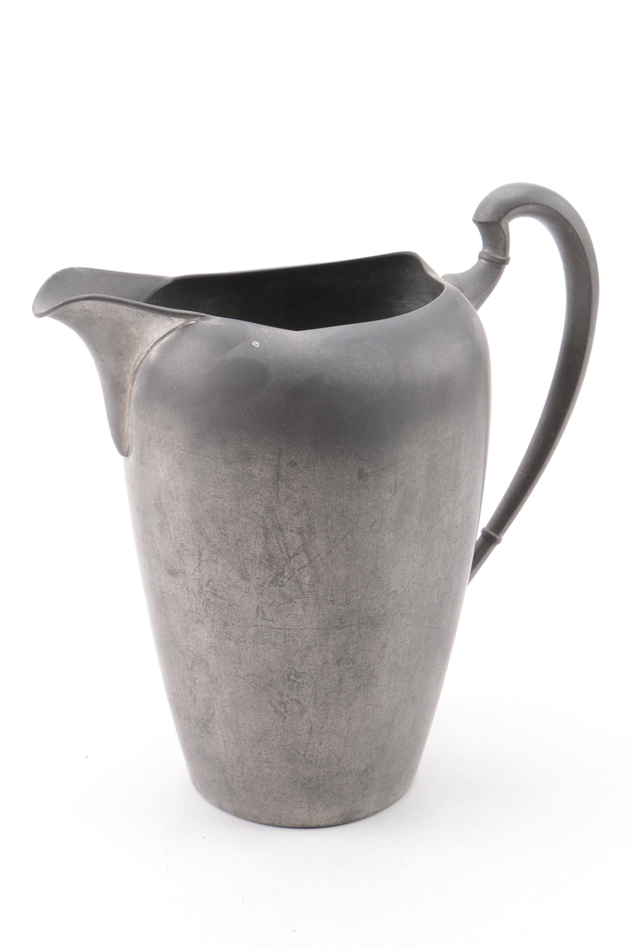 Vintage Pewter Serveware Featuring Rice, Pilgrim, and National