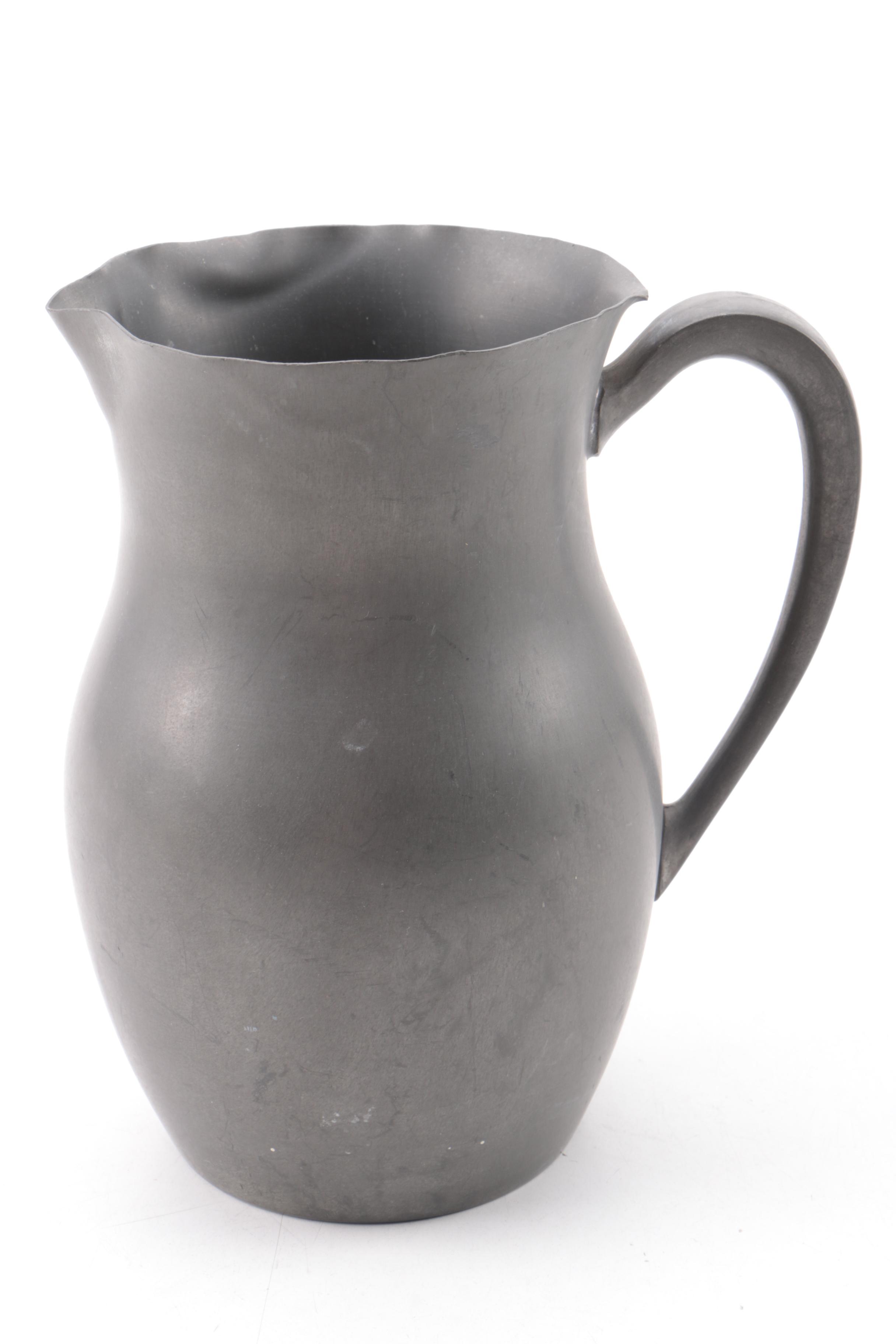 Vintage Pewter Serveware Featuring Rice, Pilgrim, and National