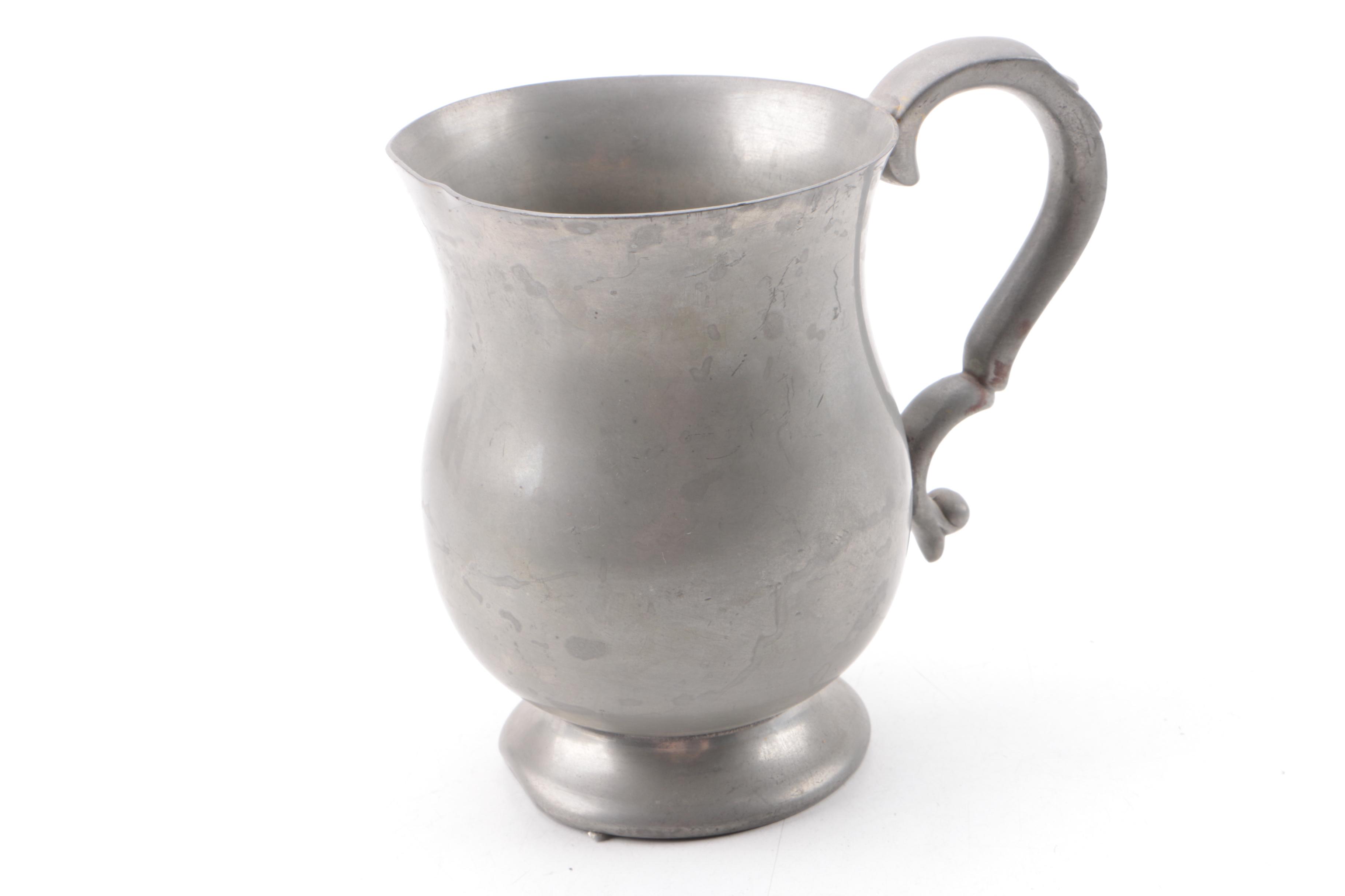 Vintage Pewter Serveware Featuring Rice, Pilgrim, and National