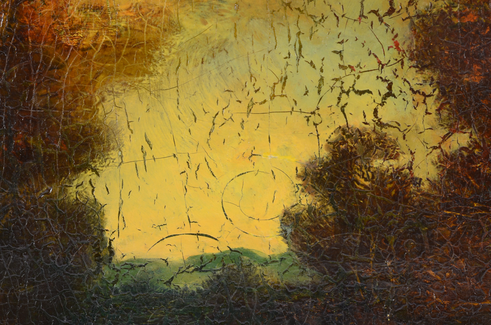 Hudson M. Kitchell Antique Oil Painting on Canvas