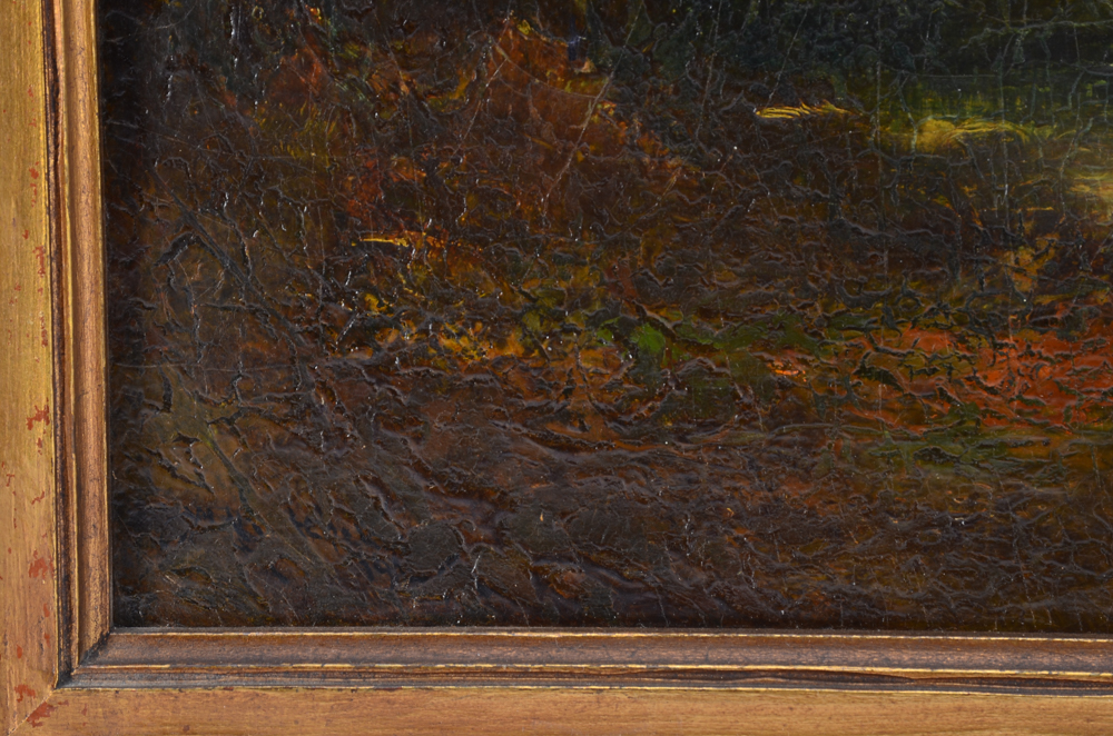 Hudson M. Kitchell Antique Oil Painting on Canvas