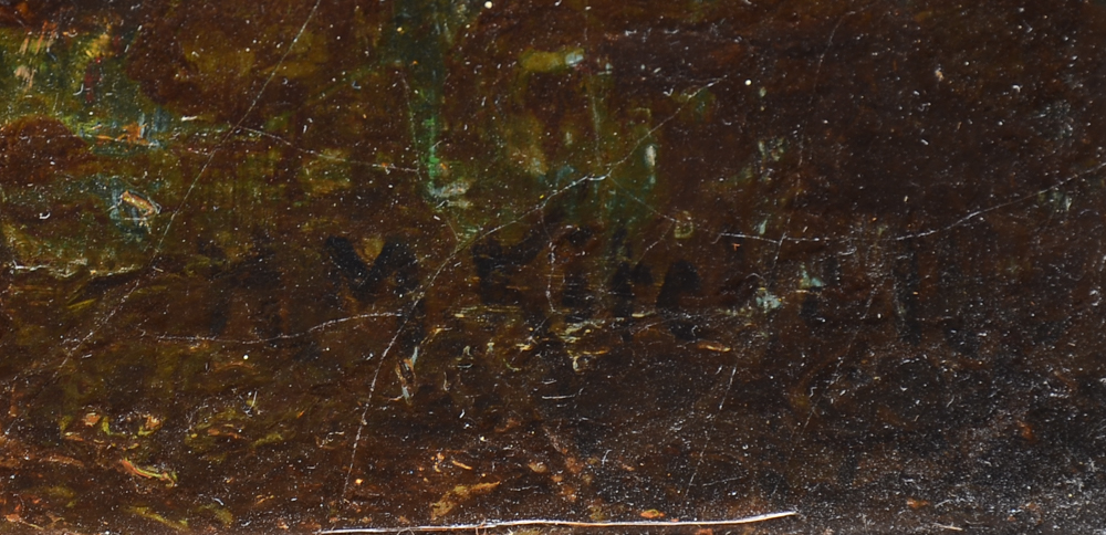 Hudson M. Kitchell Antique Oil Painting on Canvas