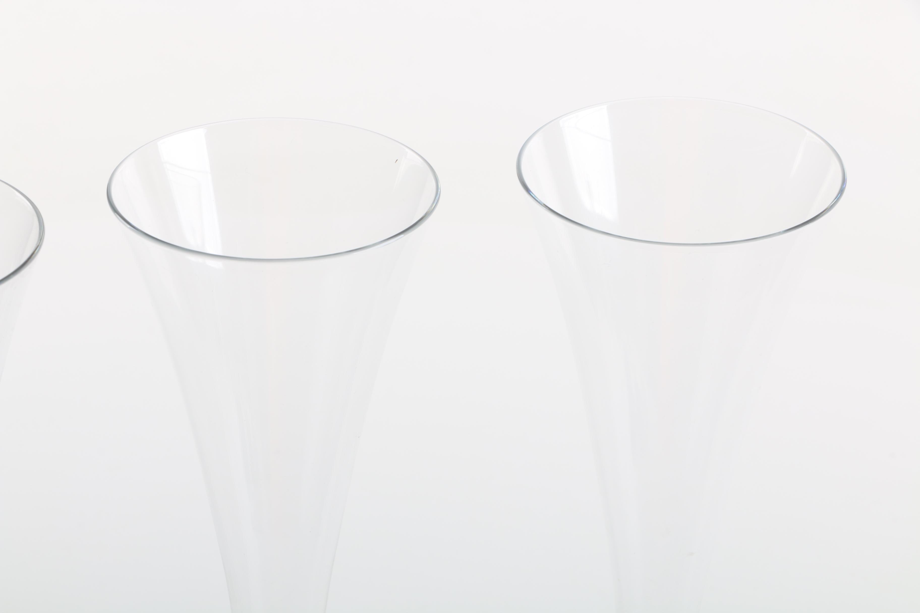 Tiffany "Trumpet" Hollow Stemmed Crystal Champagne Flutes