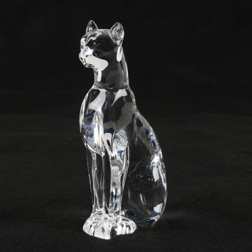 Baccarat Crystal Egyptian Cat Figurine