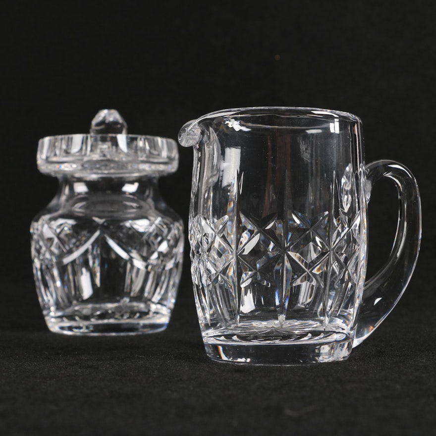 Waterford Crystal Creamer Pitcher and Honey Jar