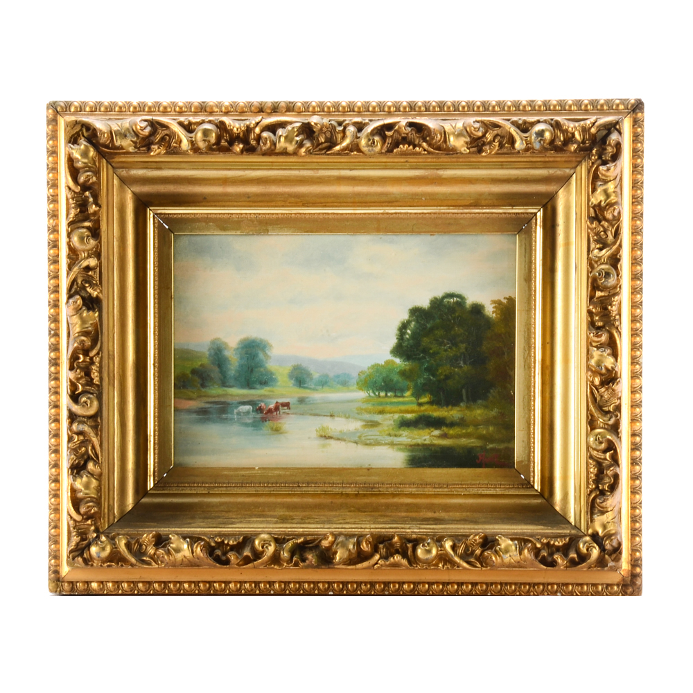 John Powell Hunt Original Oil Painting on Canvasboard