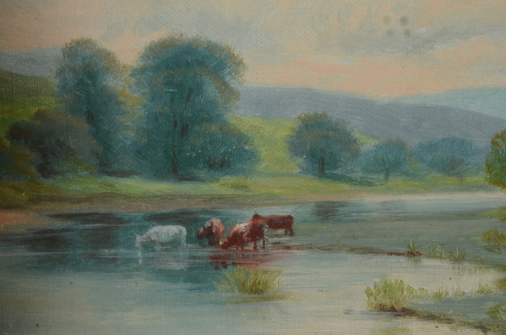 John Powell Hunt Original Oil Painting on Canvasboard