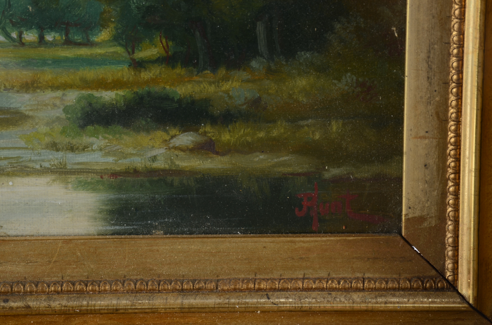 John Powell Hunt Original Oil Painting on Canvasboard