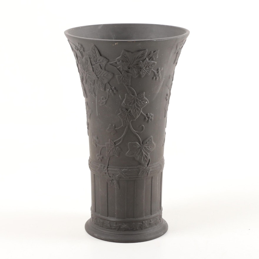 Vintage Wedgwood Black Basalt Vase