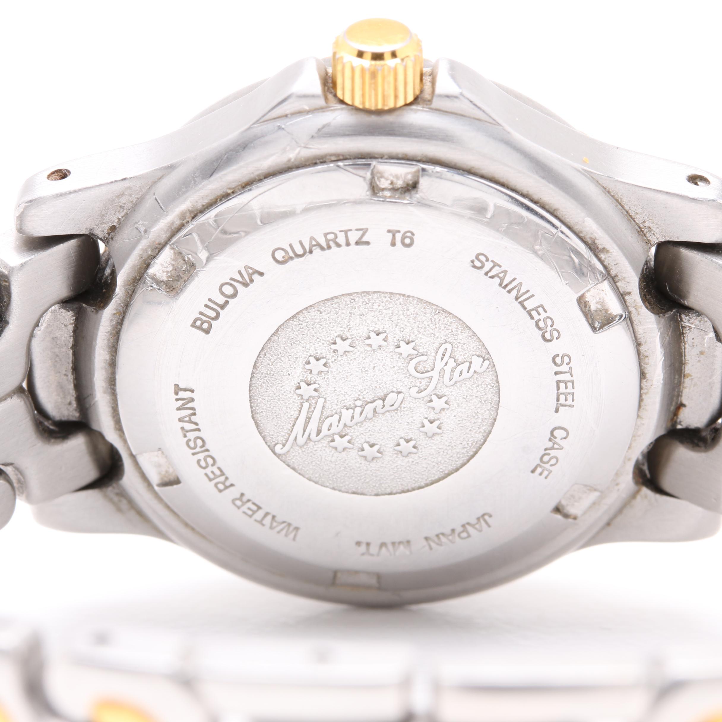 Bulova Stainless Steel "Marine Star" Two-Tone Watch