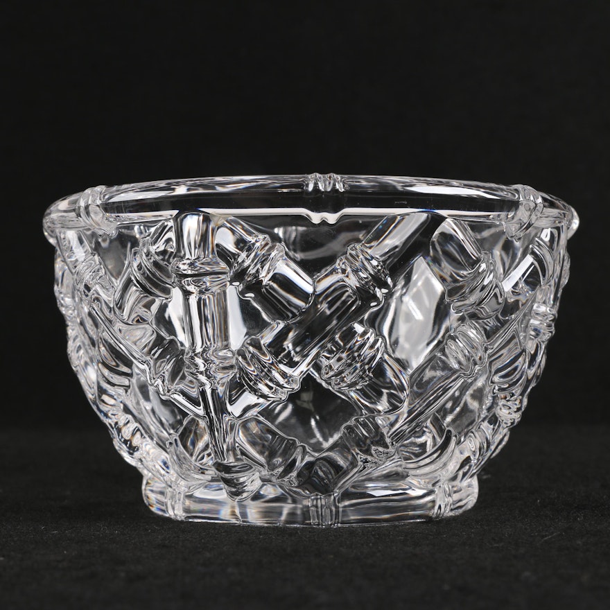 Tiffany & Co. "Bamboo" Crystal Bowl