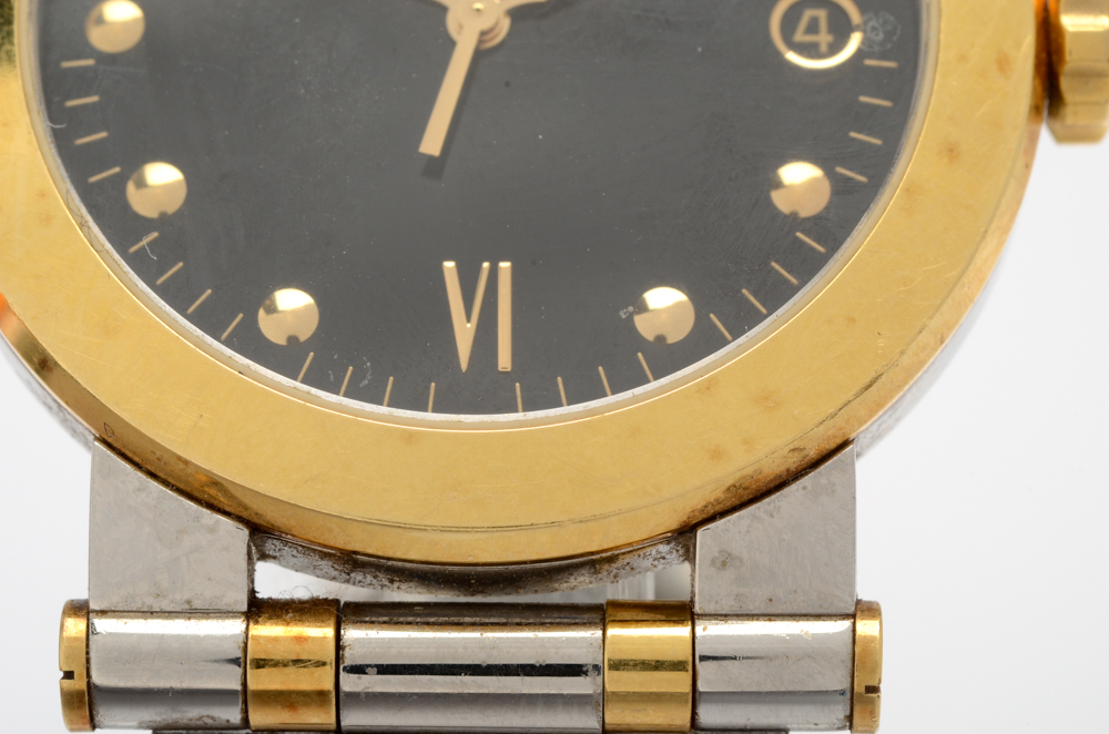 Movado "Vizio" 18K Yellow Gold Stainless Steel Watch