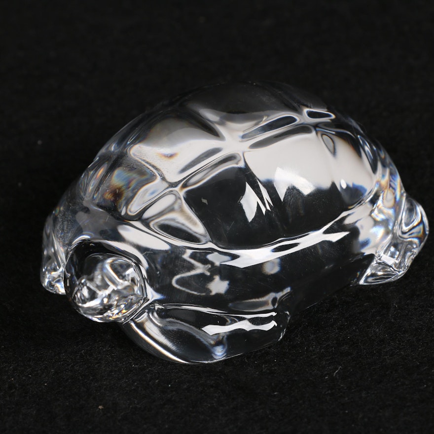 Baccarat Crystal Turtle Paperweight