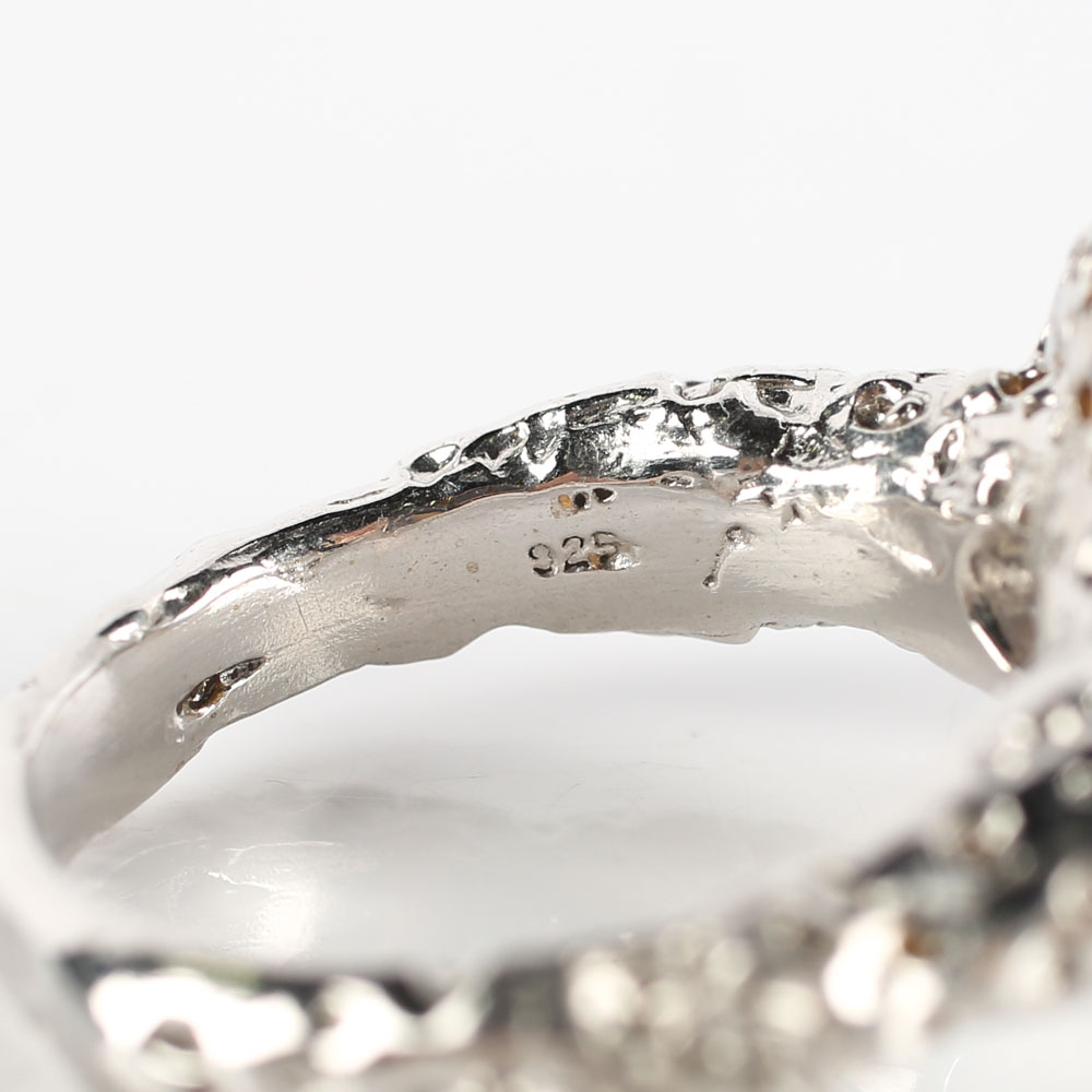 Sterling 7.30 CT Tanzanite, Chrome Diopside, Pink Tourmaline Ring with Gold Wash