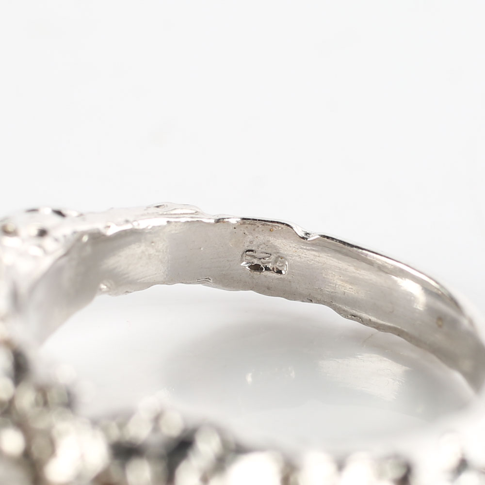 Sterling 7.30 CT Tanzanite, Chrome Diopside, Pink Tourmaline Ring with Gold Wash