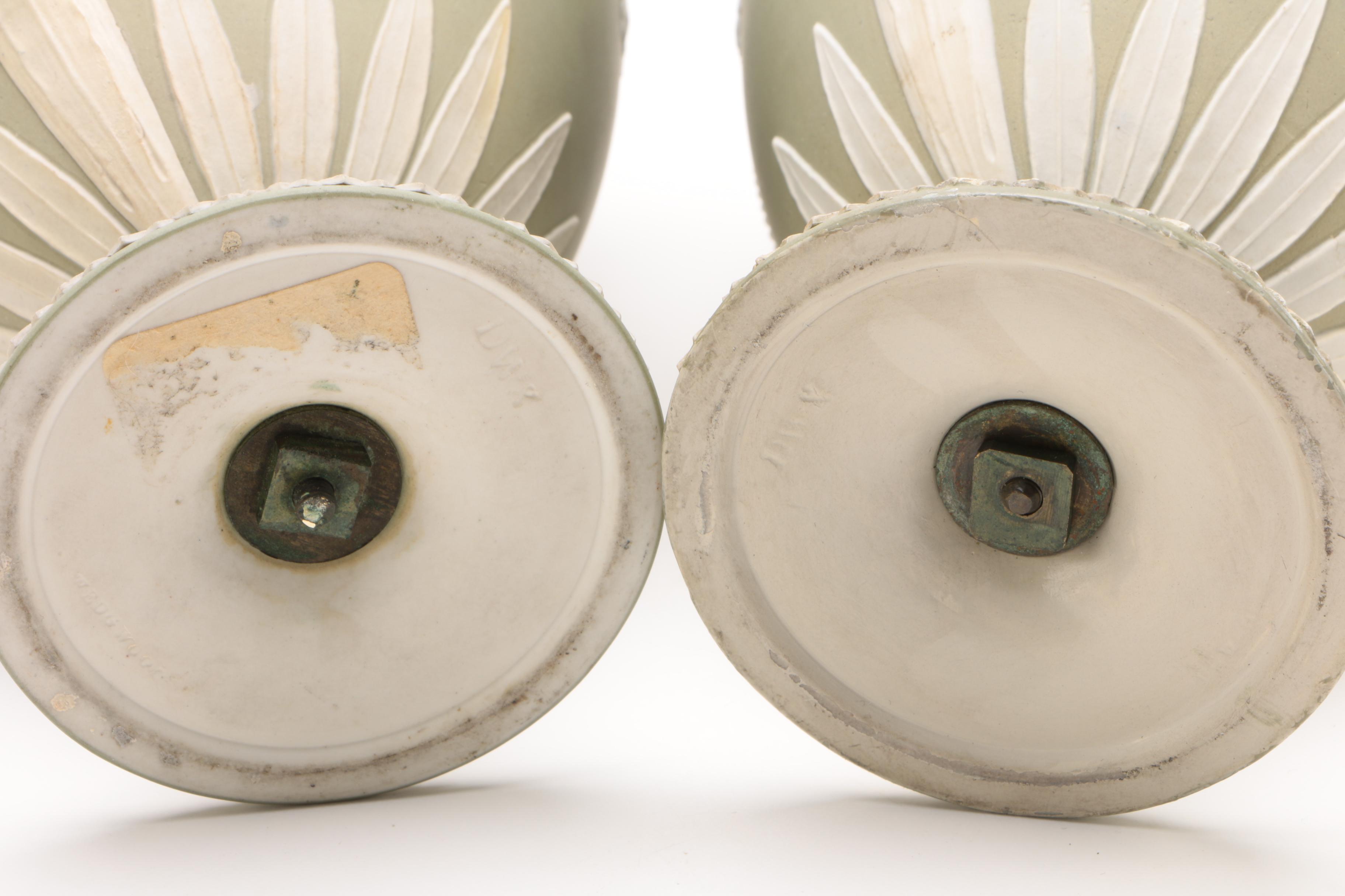 19th Century Wedgwood Jasperware Covered Zodiac Urns with an Egg Trinket Box