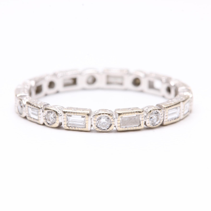 18K White Gold Diamond Eternity Ring