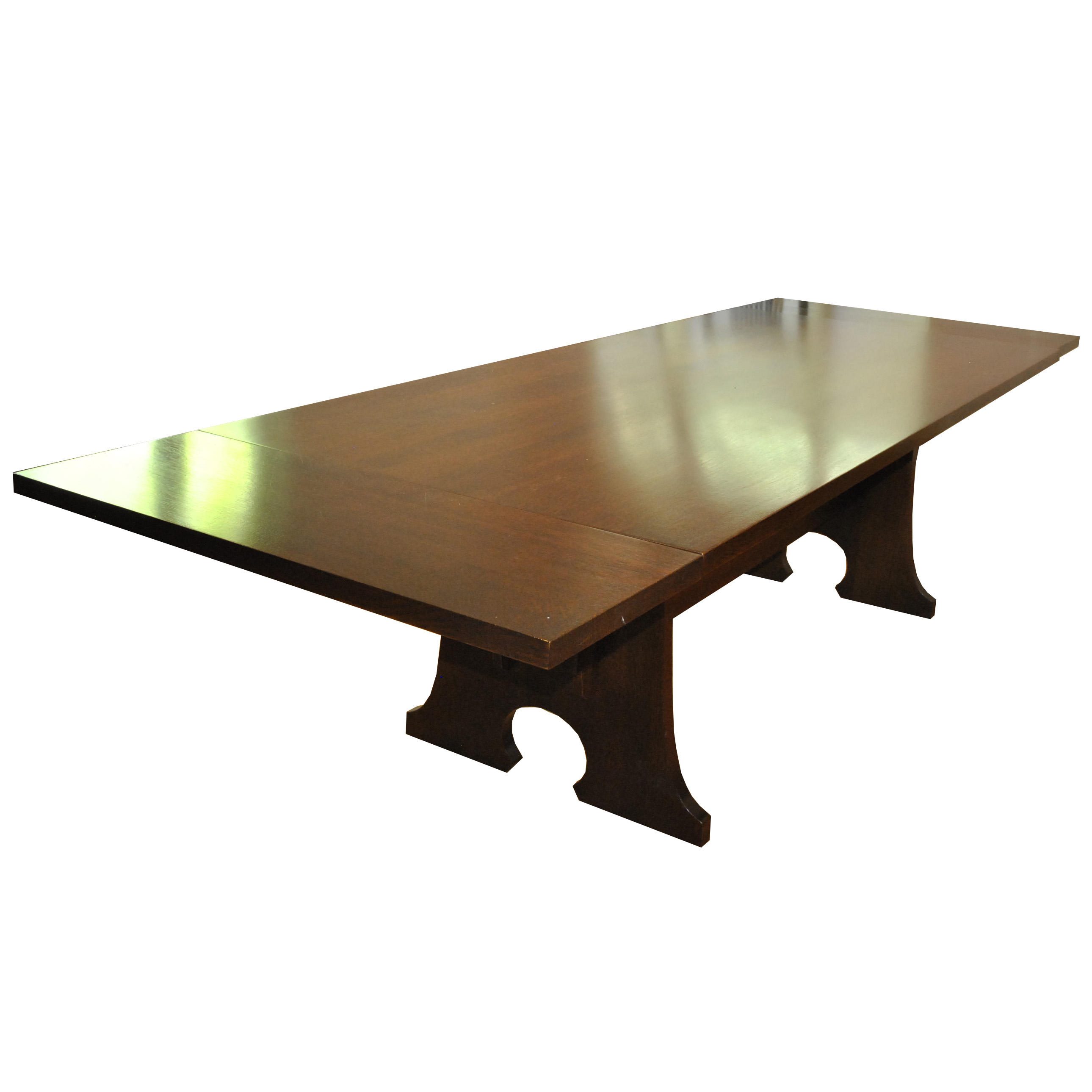 Stickley "Mission" "Keyhole Trestle Table" Oak Dining Table