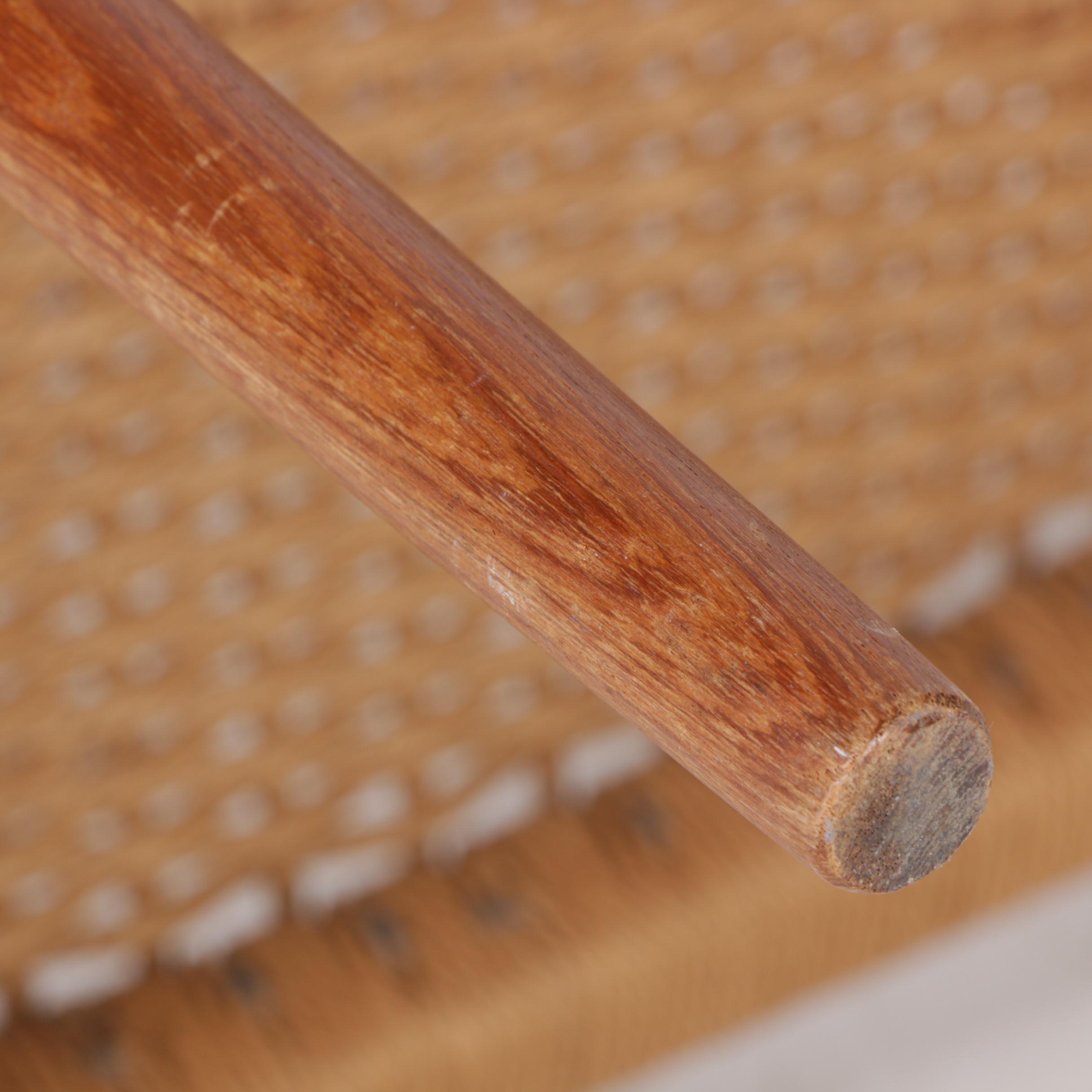 Danish Modern Style Teak Side Chair with Woven Seat