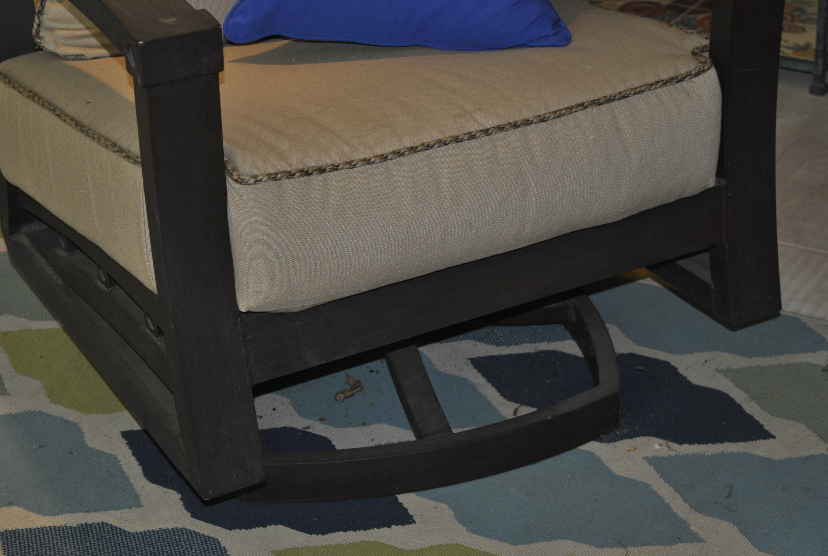 Malin Atlantis Collection Spring Swivel Club Chair with a Brown Metal Frame