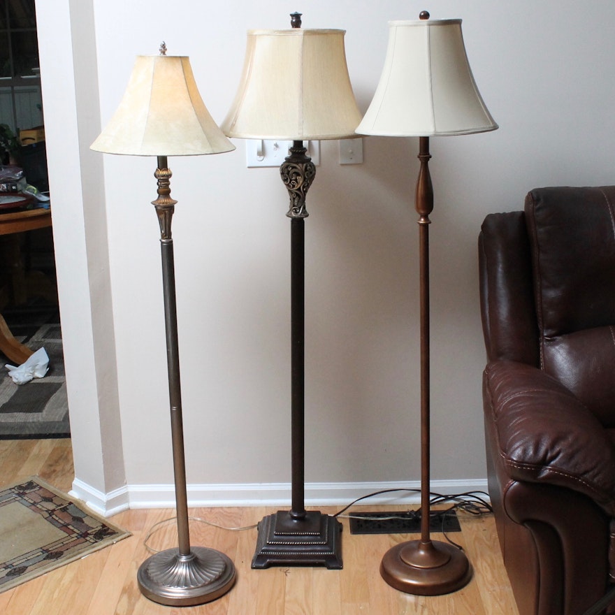 Three Contemporary Floor Lamps