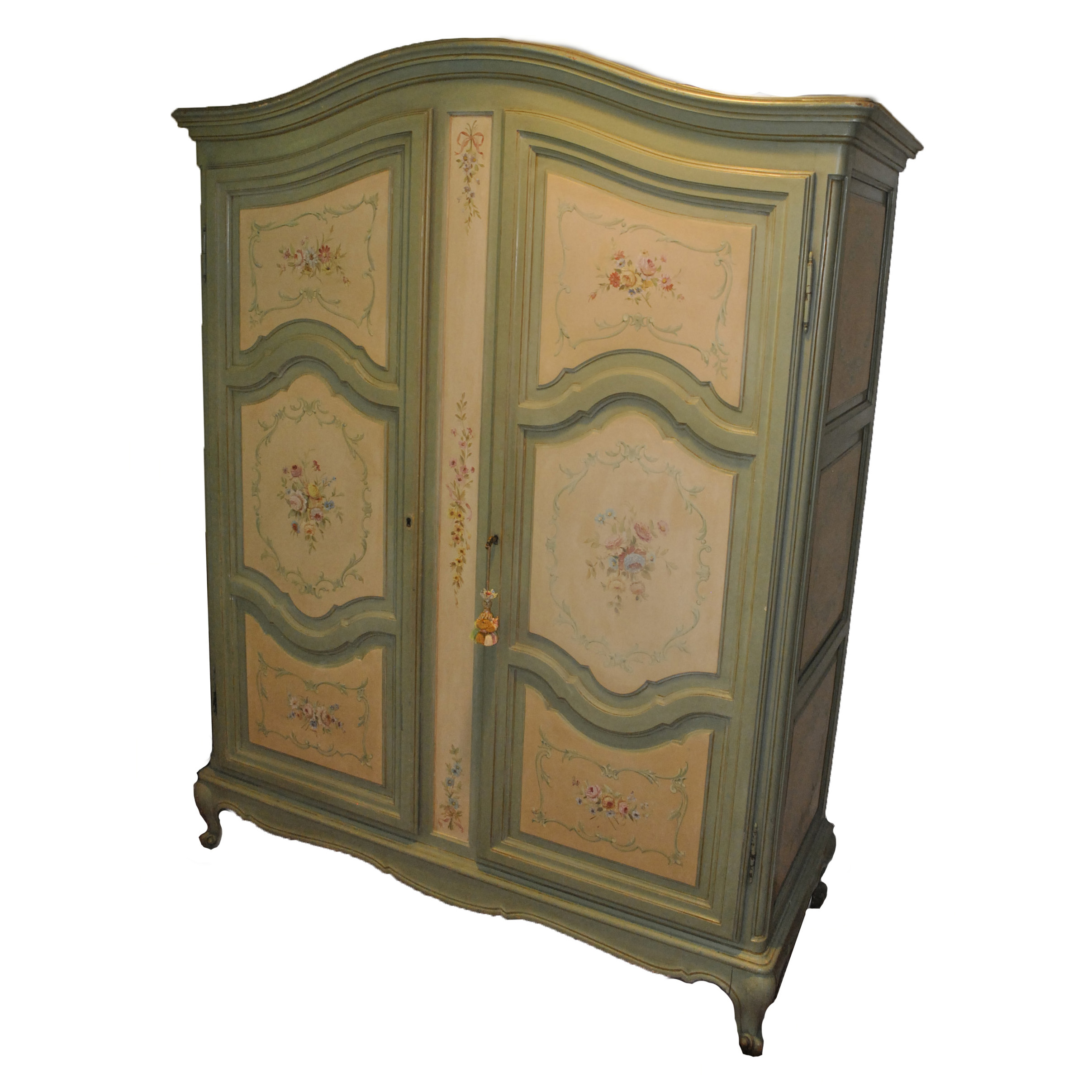 Vintage French Provincial Style Painted Wardrobe
