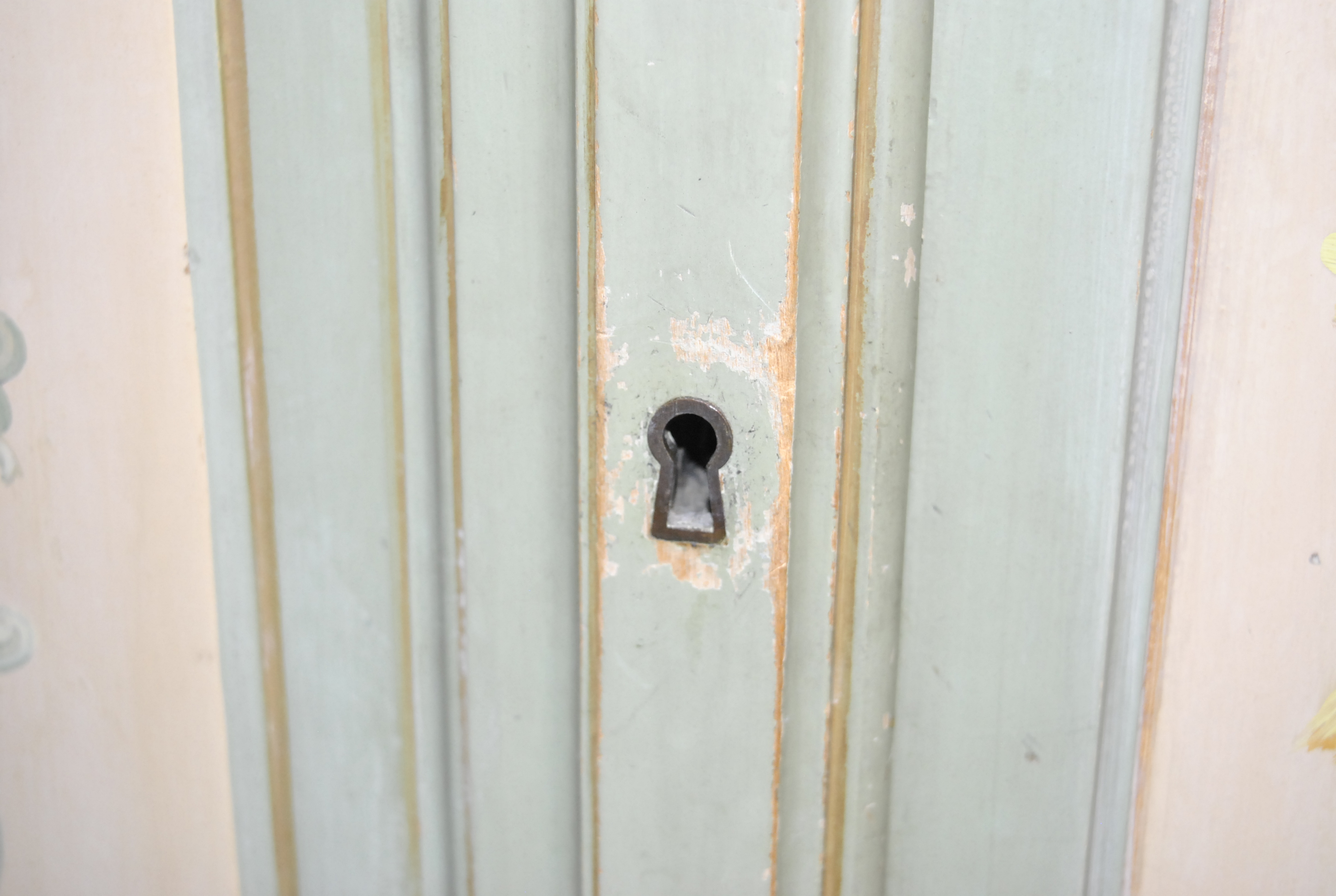 Vintage French Provincial Style Painted Wardrobe