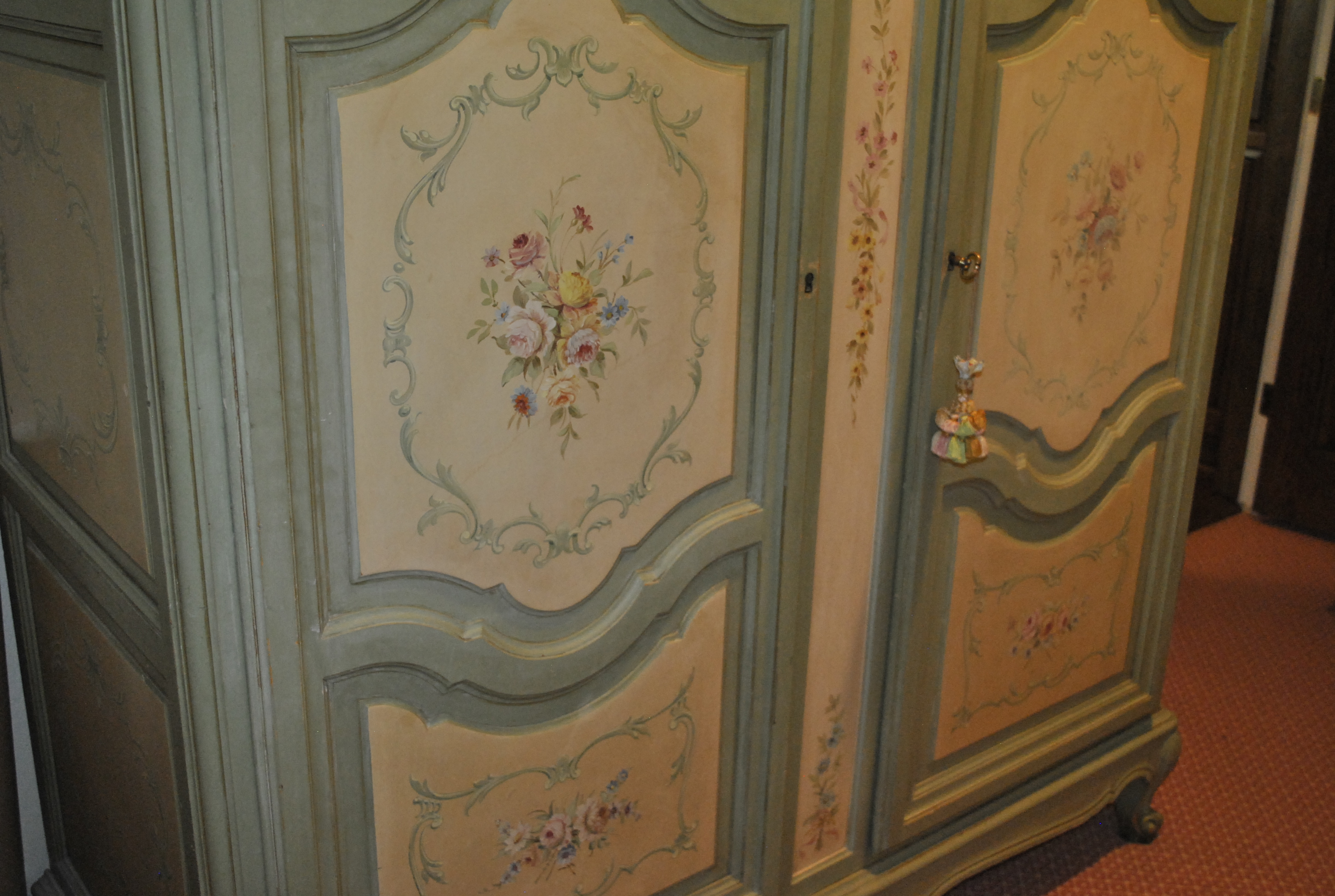 Vintage French Provincial Style Painted Wardrobe