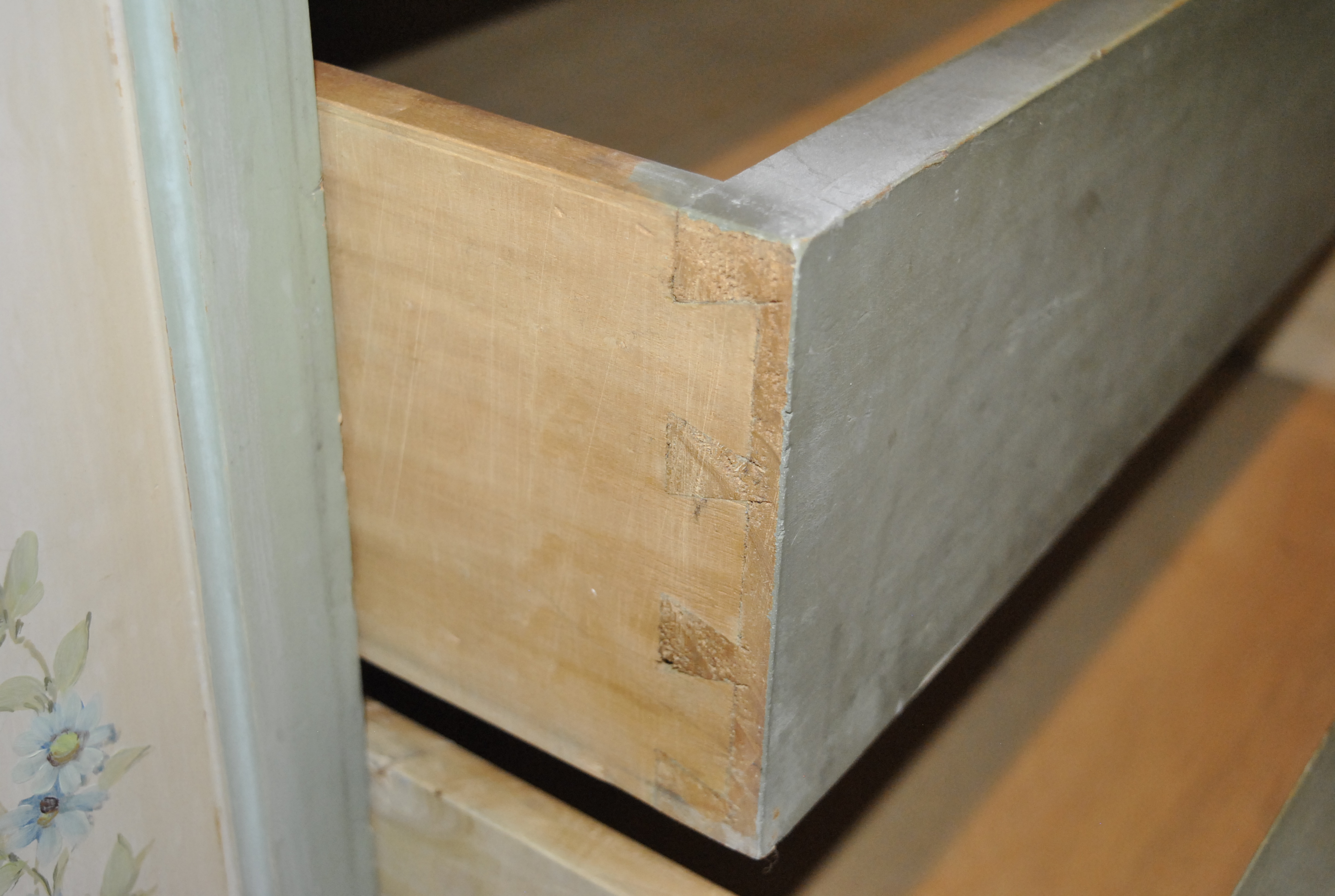 Vintage French Provincial Style Painted Wardrobe