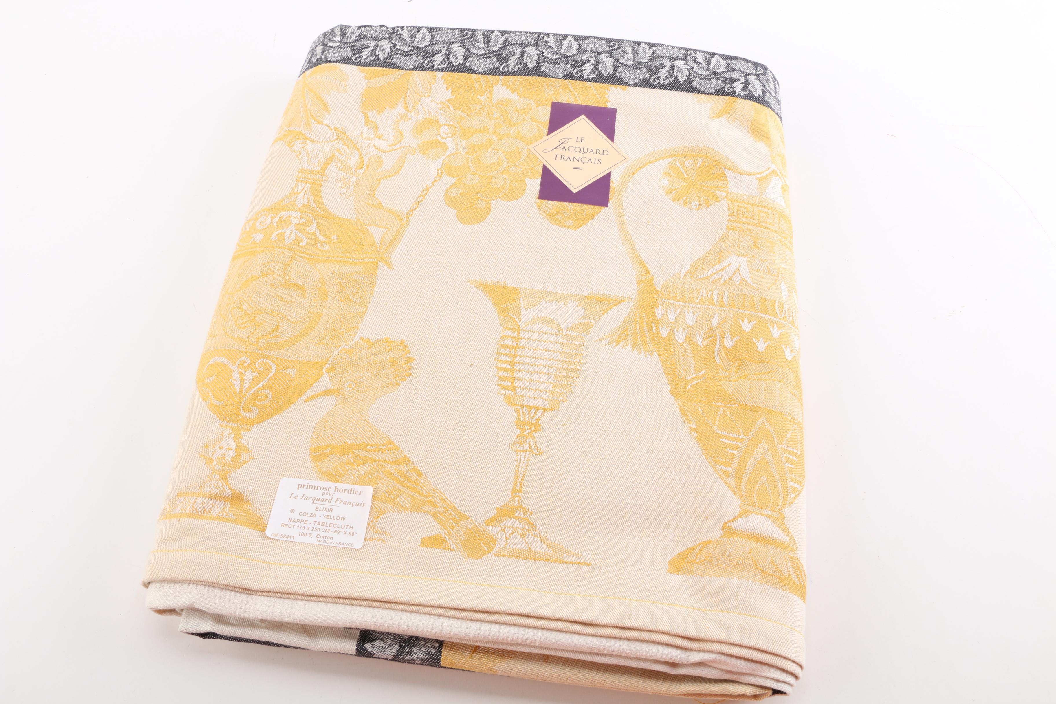 Le Jacquard Français "Primrose Bordier" Tablecloth and Napkins